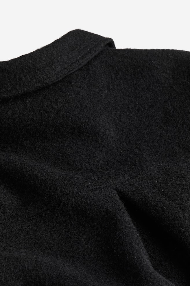 Veste-chemise en laine mélangée - Noir - 7