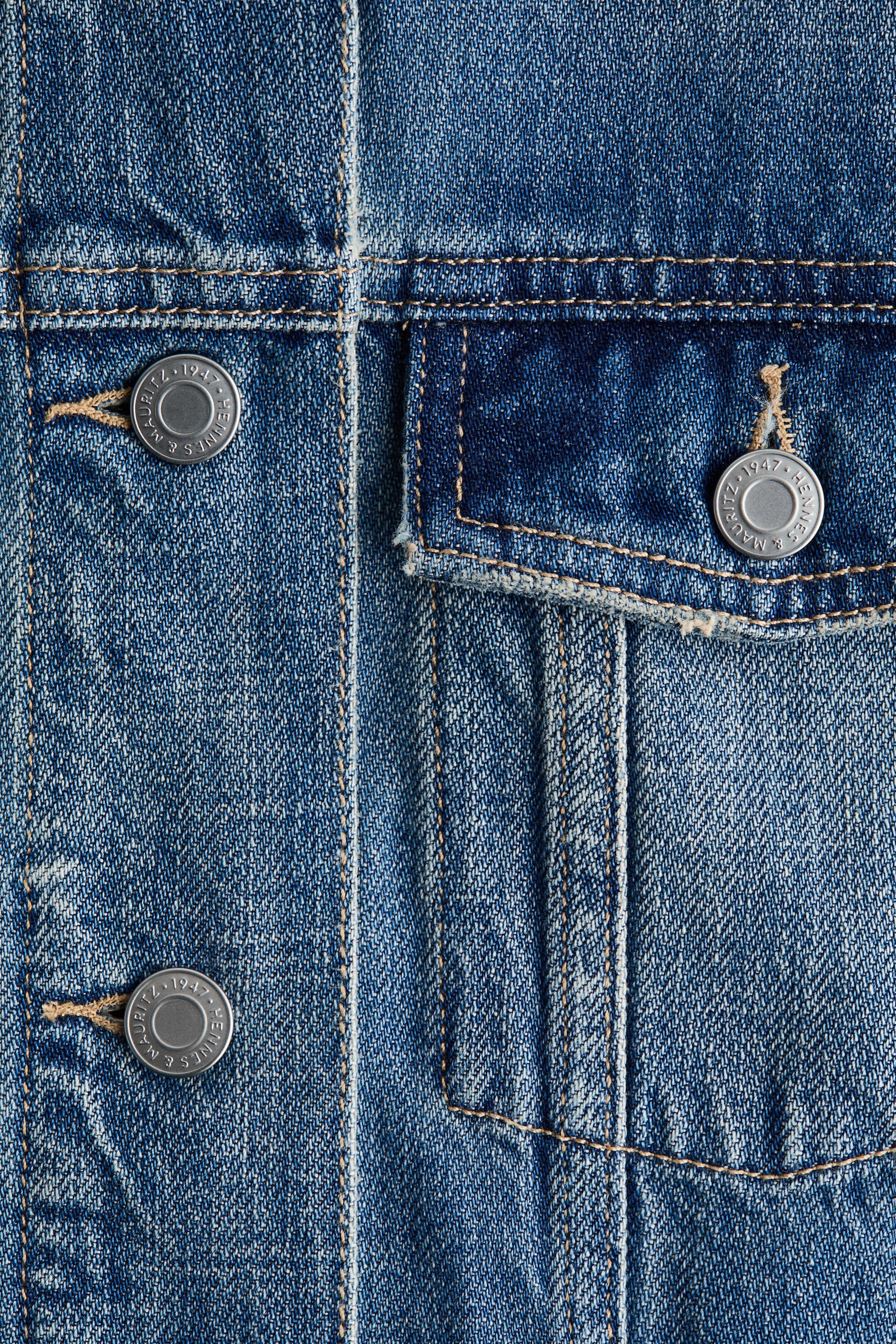 ז'קט ג'ינס - כחול ג'ינס משופשף - 3