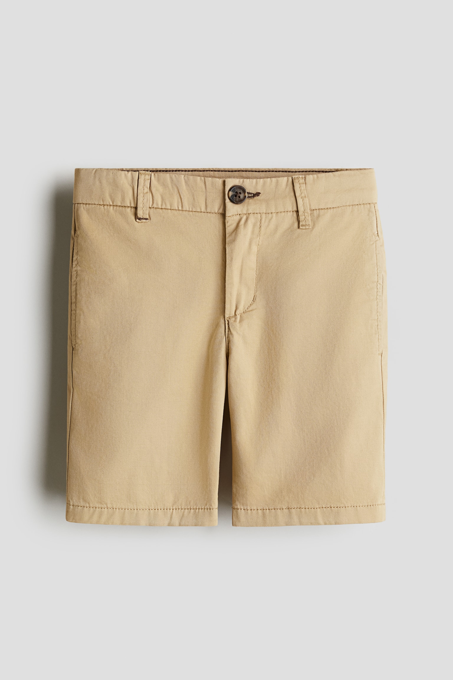 Cotton chino shorts - Light beige/Dark grey/Brown/Bright green - 1