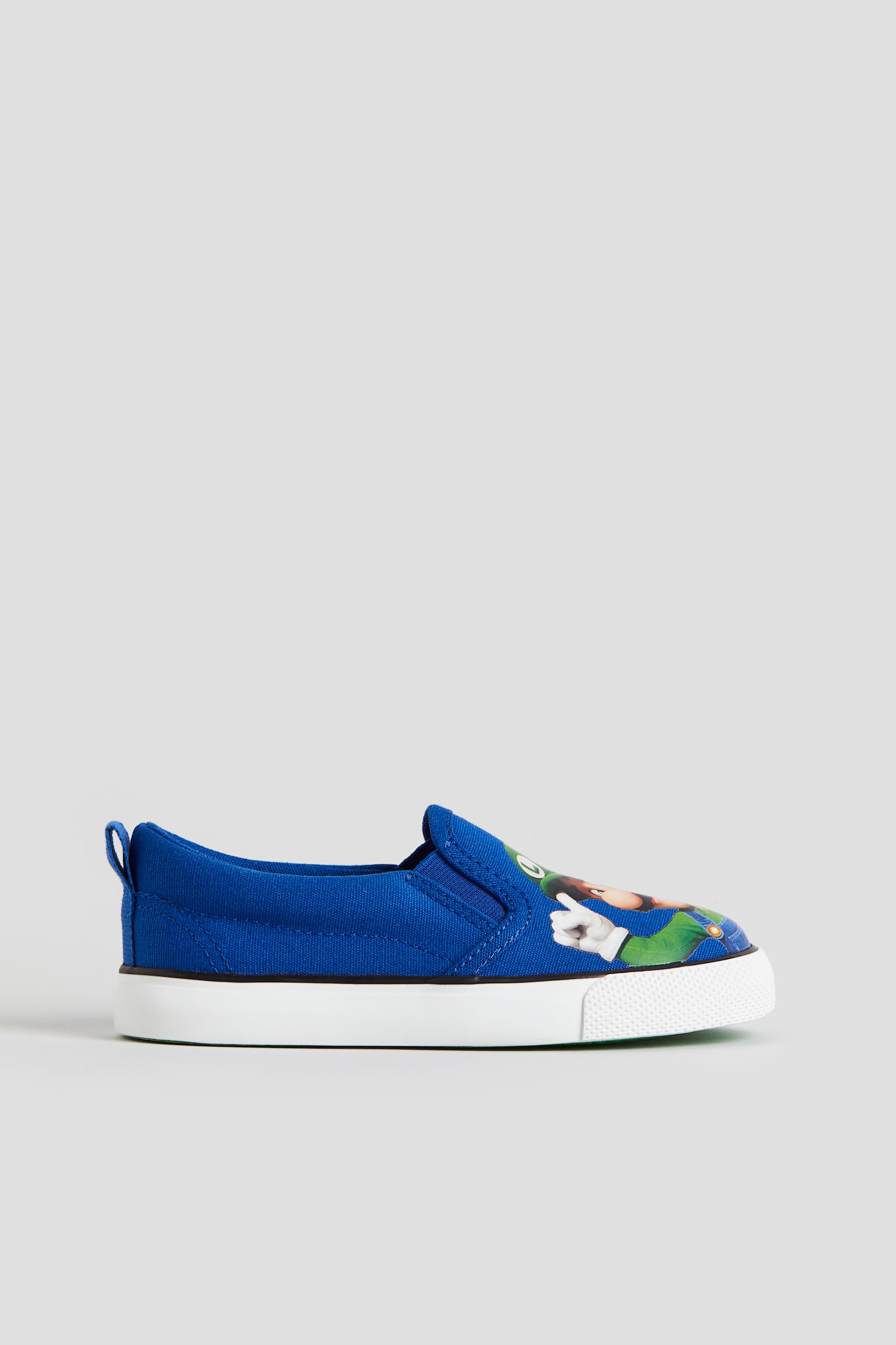 Print Slip On Sneakers - Blue/Super Mario - 4