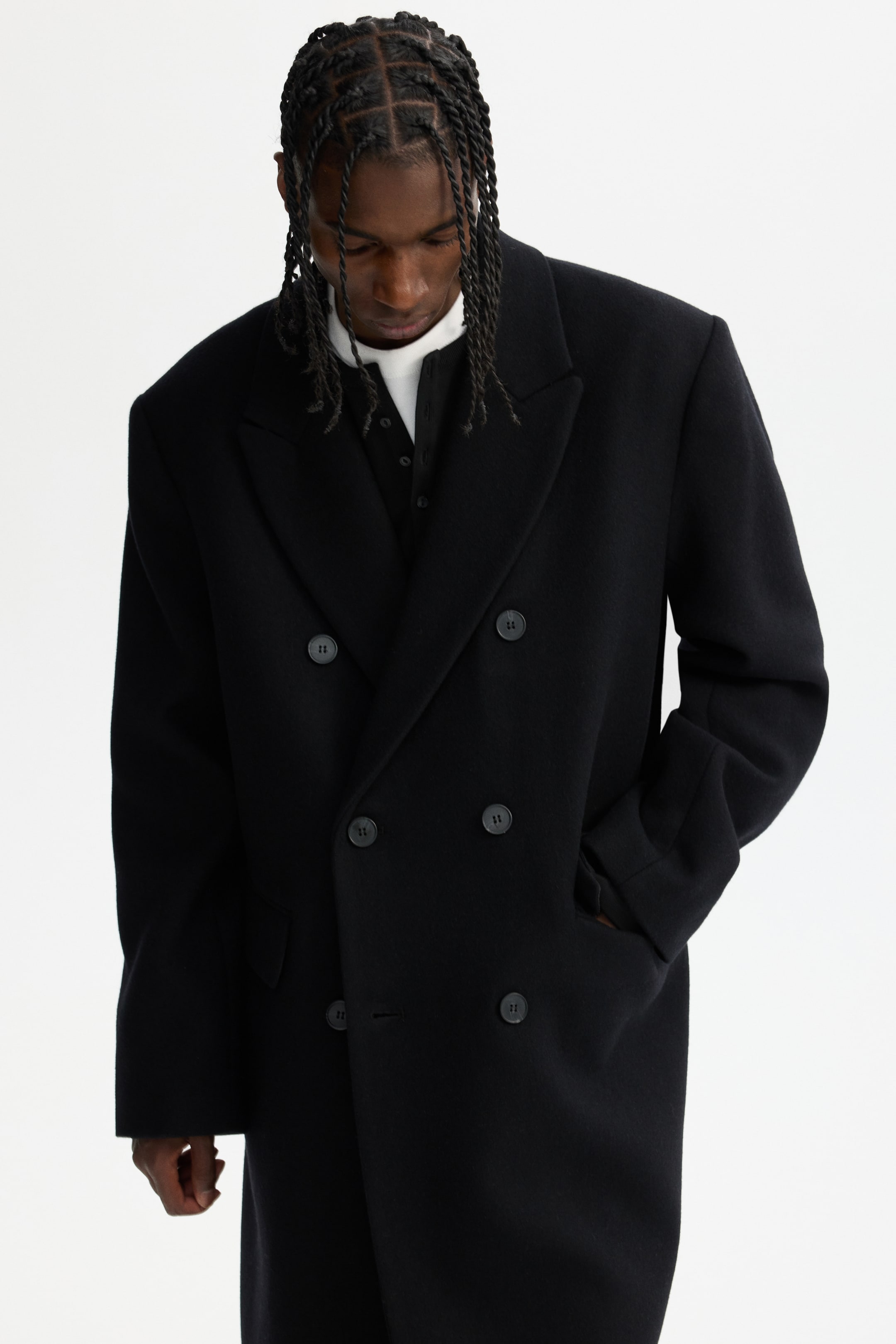 View larger image: Wool-Blend Coat - Black - Men | H&M US 3