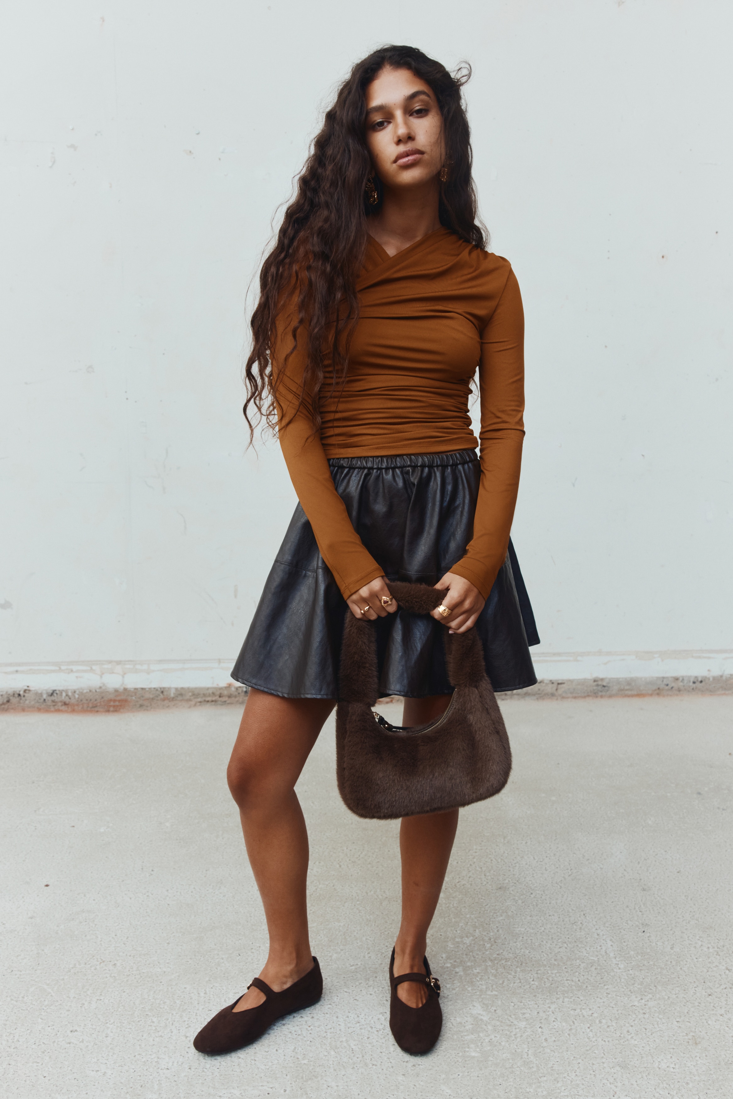 Women's Black Draped Jersey Top | H&M US