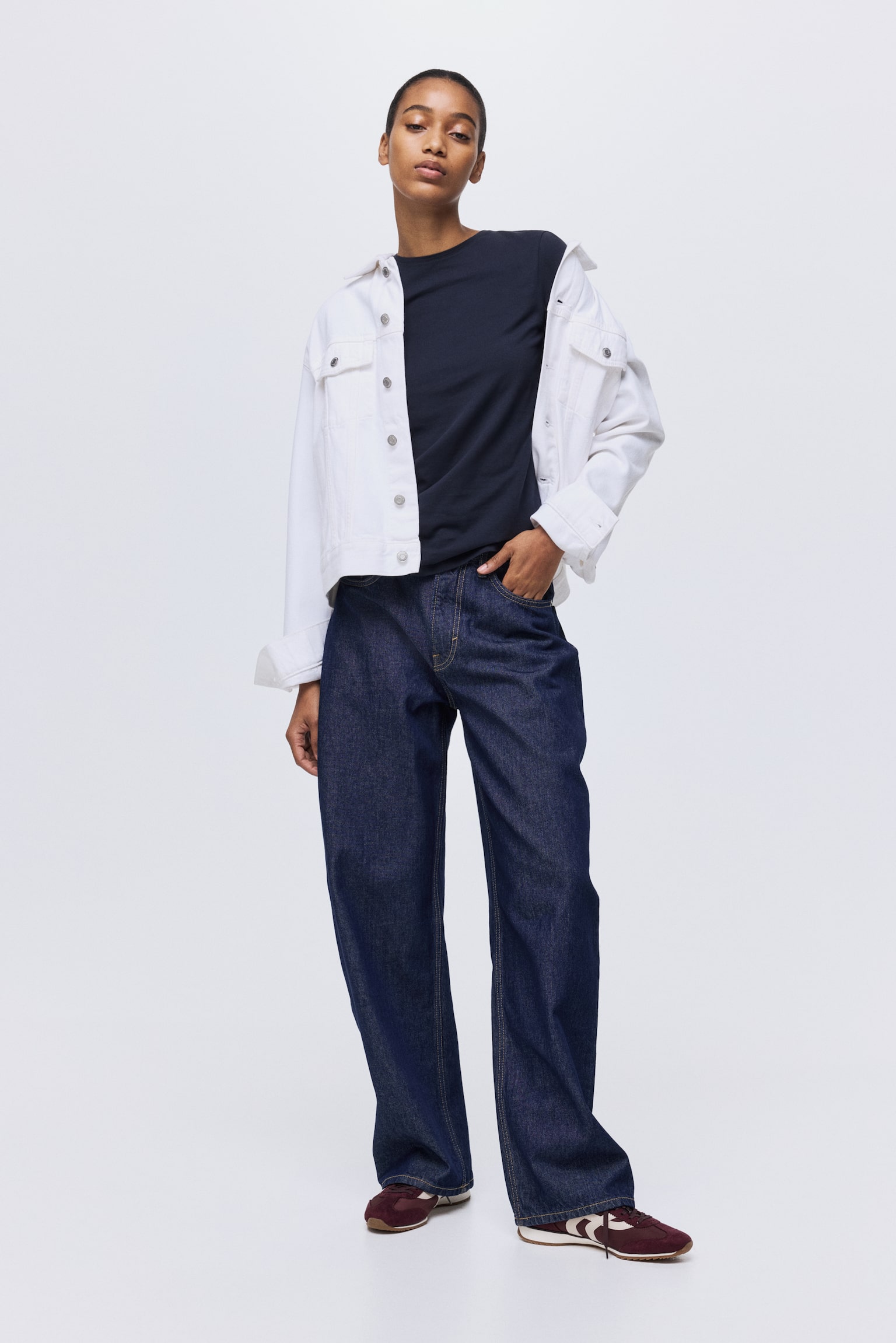 Áo ôm vải cotton - Màu xanh tím than/Màu trắng/Màu đen - 4