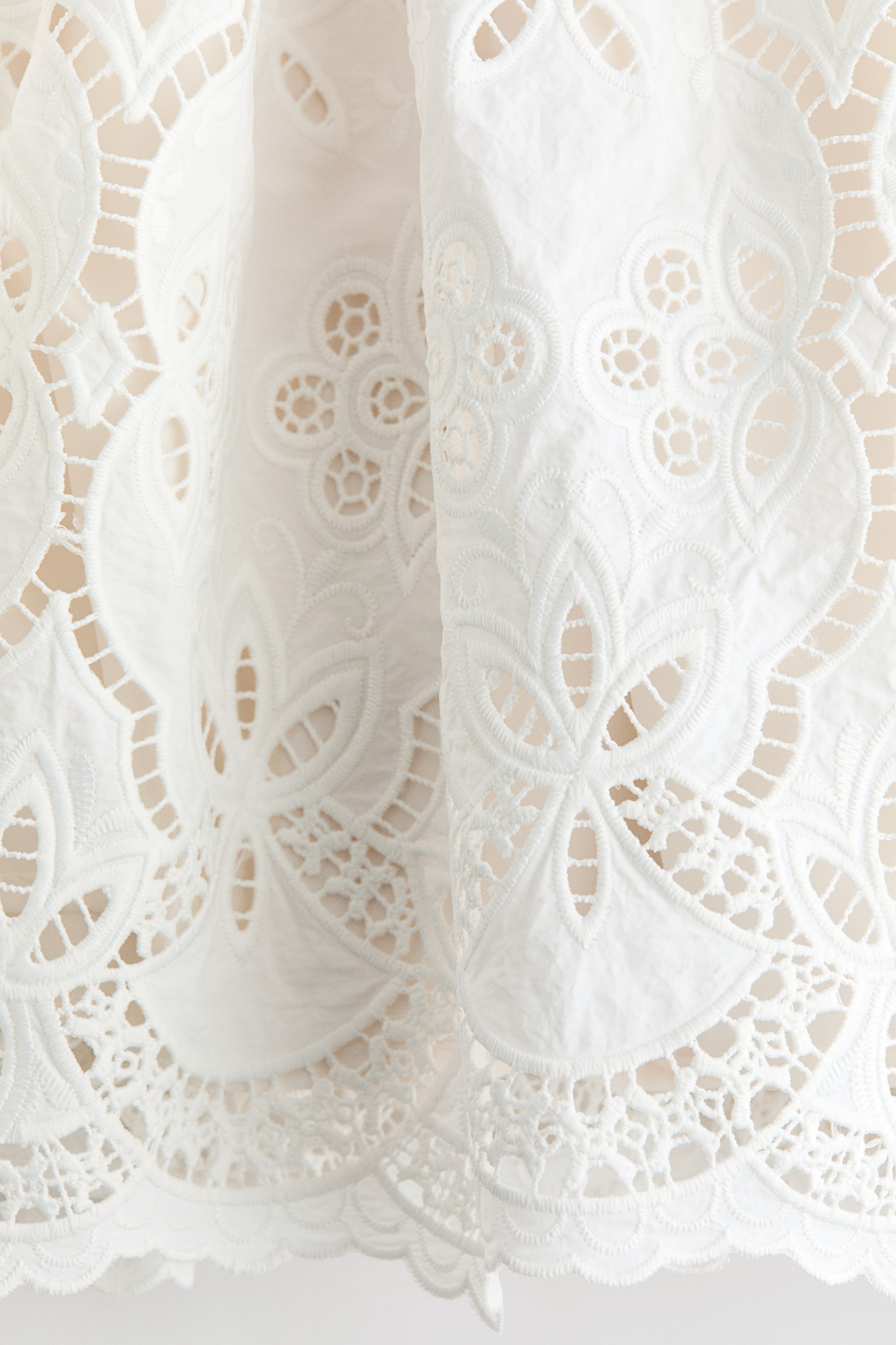 Eyelet-Embroidered Drawstring Skirt