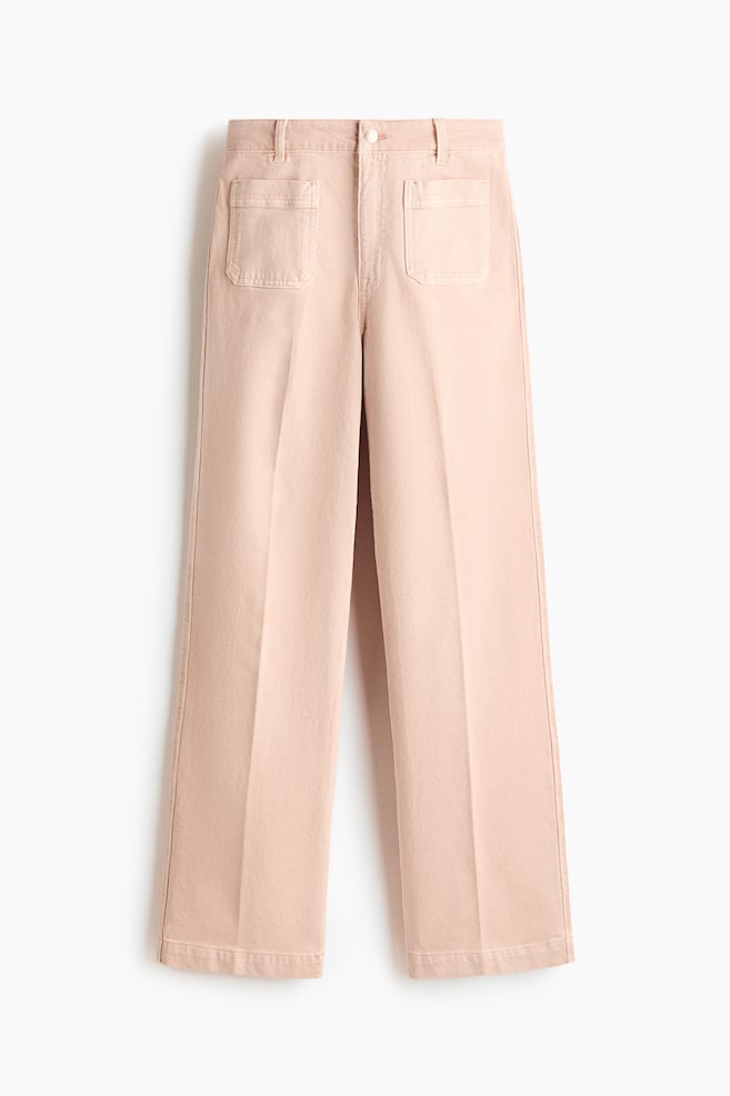 Wren High Rise Wide Leg Jeans - Powder pink/White/Dark denim blue/Navy denim blue/Light denim blue/Light denim blue/Dark brown - 1