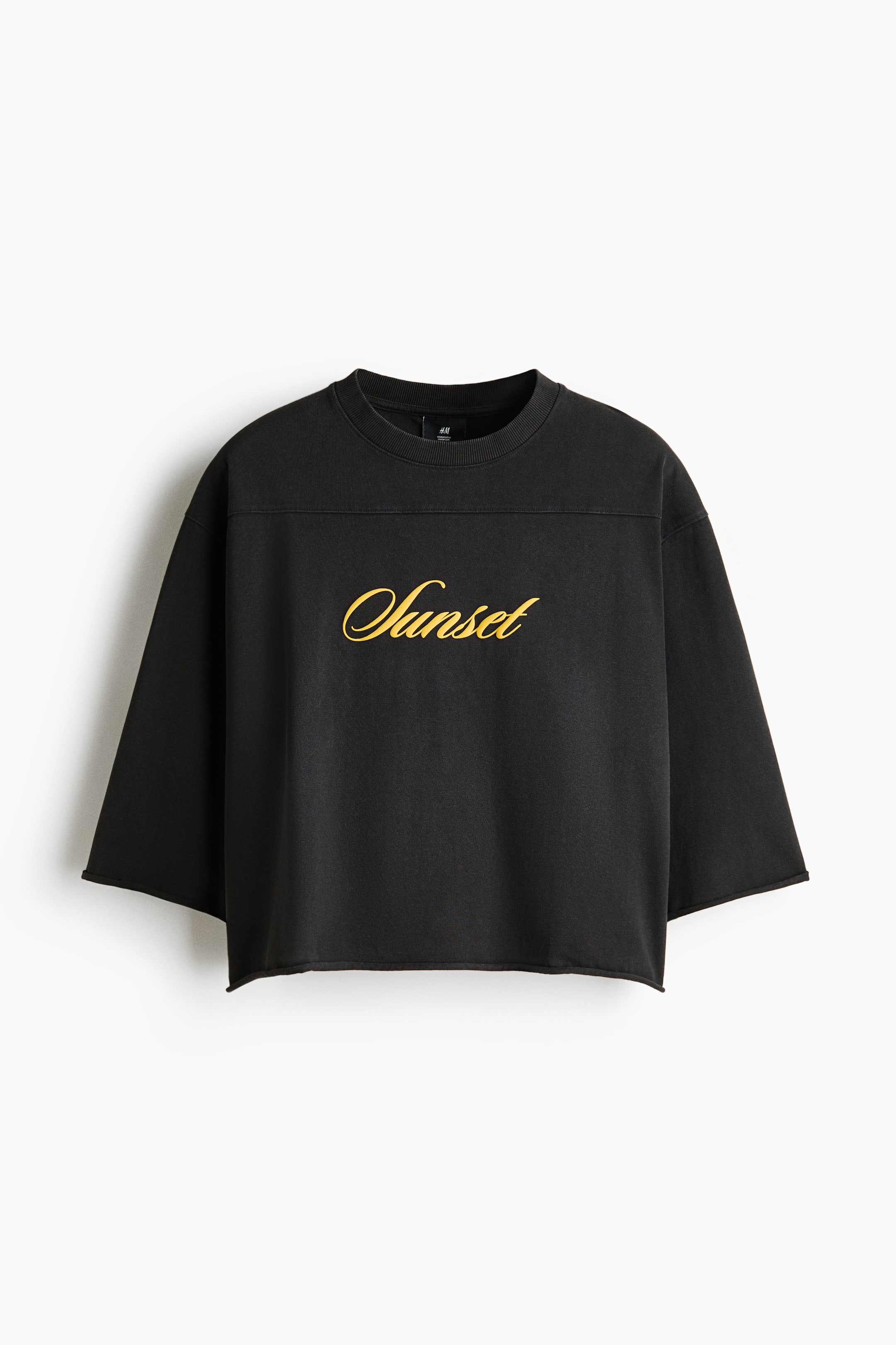 Xem ảnh lớn hơn: Áo thun dáng hộp Oversized Fit - Màu đen/Sunset - Men | H&M VN 5