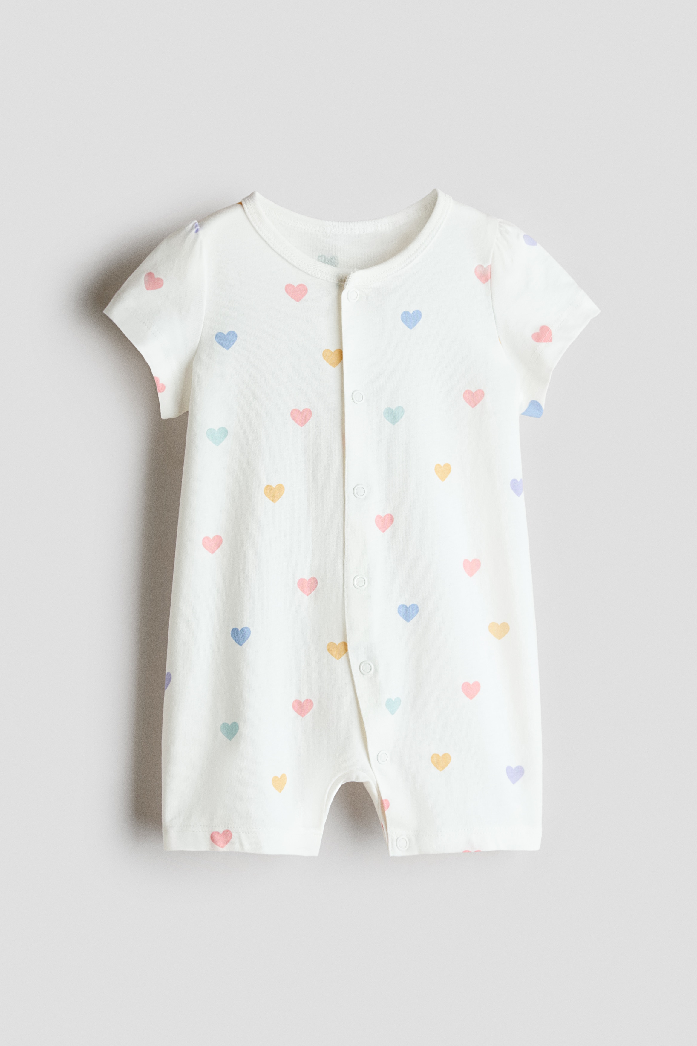 H & M - Kurzer Baumwollschlafanzug - Weiß - Kinder