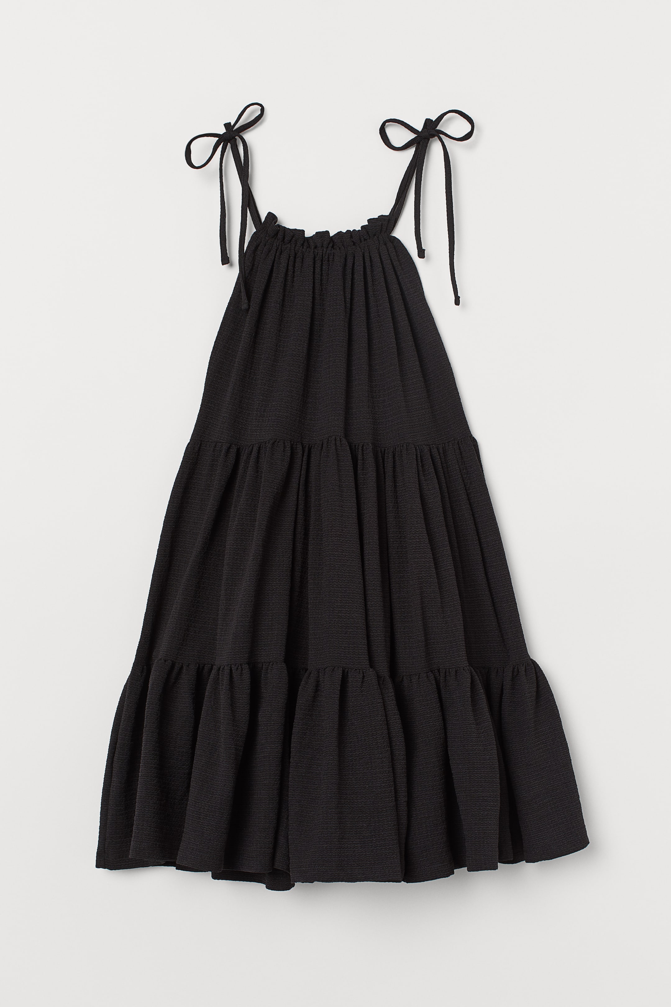 Grösseres Bild ansehen: Weites Volantkleid - Schwarz - DAMEN | H&M CH 1