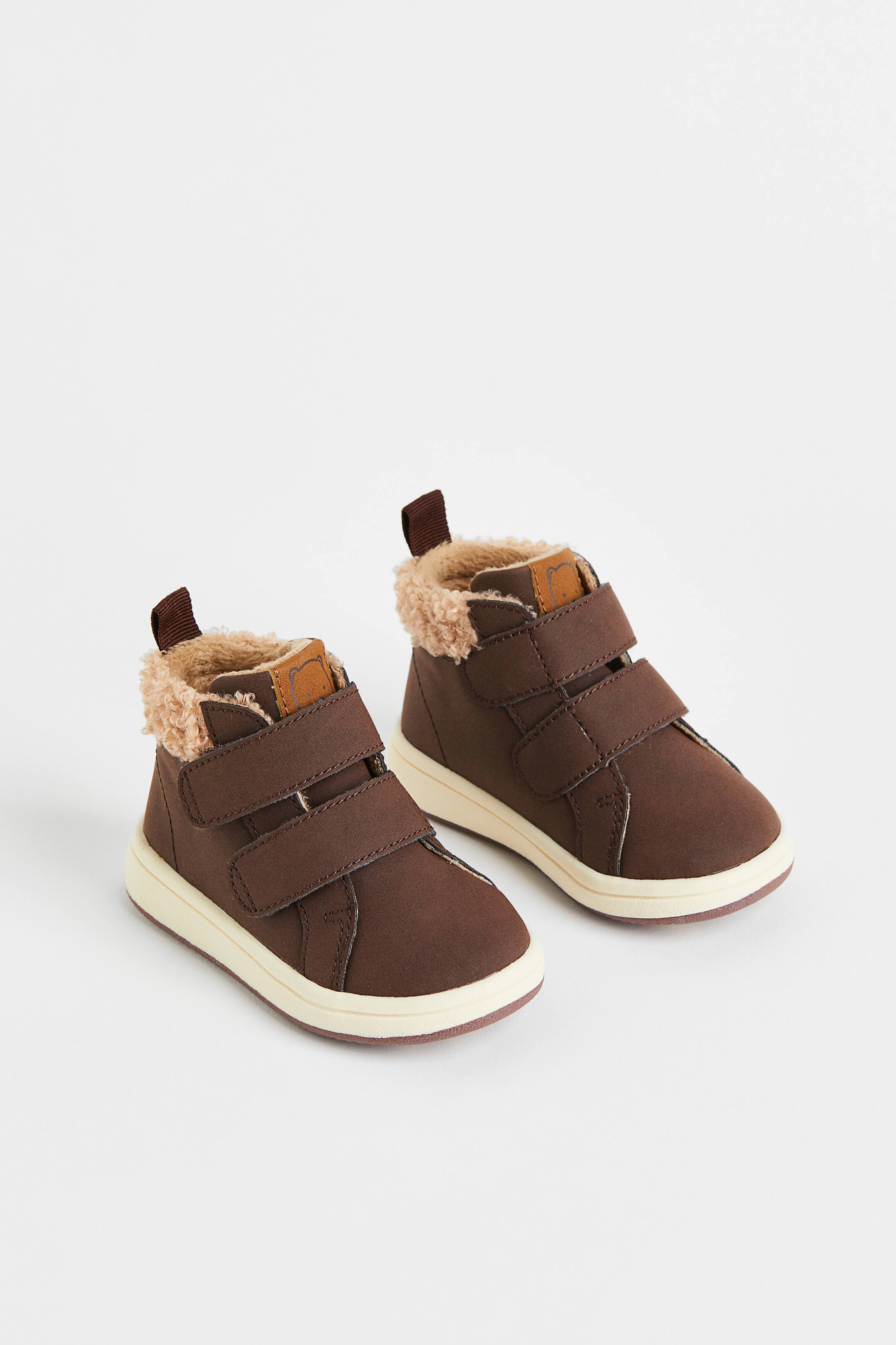 查看大圖: 保暖內裡高筒鞋 - 深咖啡色/淺米色 - Kids | H&M 1