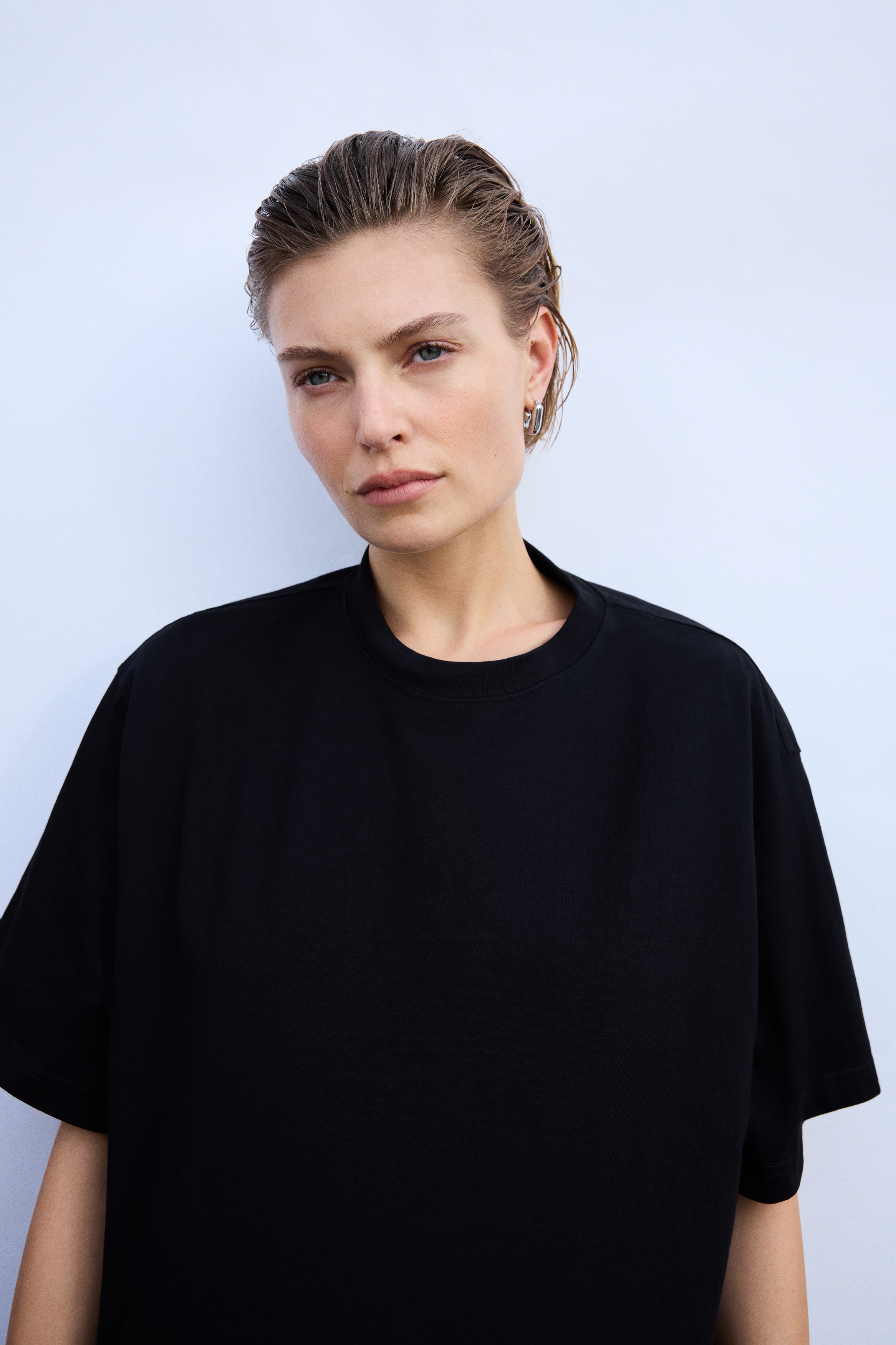 T-shirt loose - Noir/Blanc