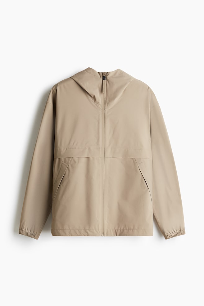 Unisex rain jacket with StormMove™ - Beige/Black - 1
