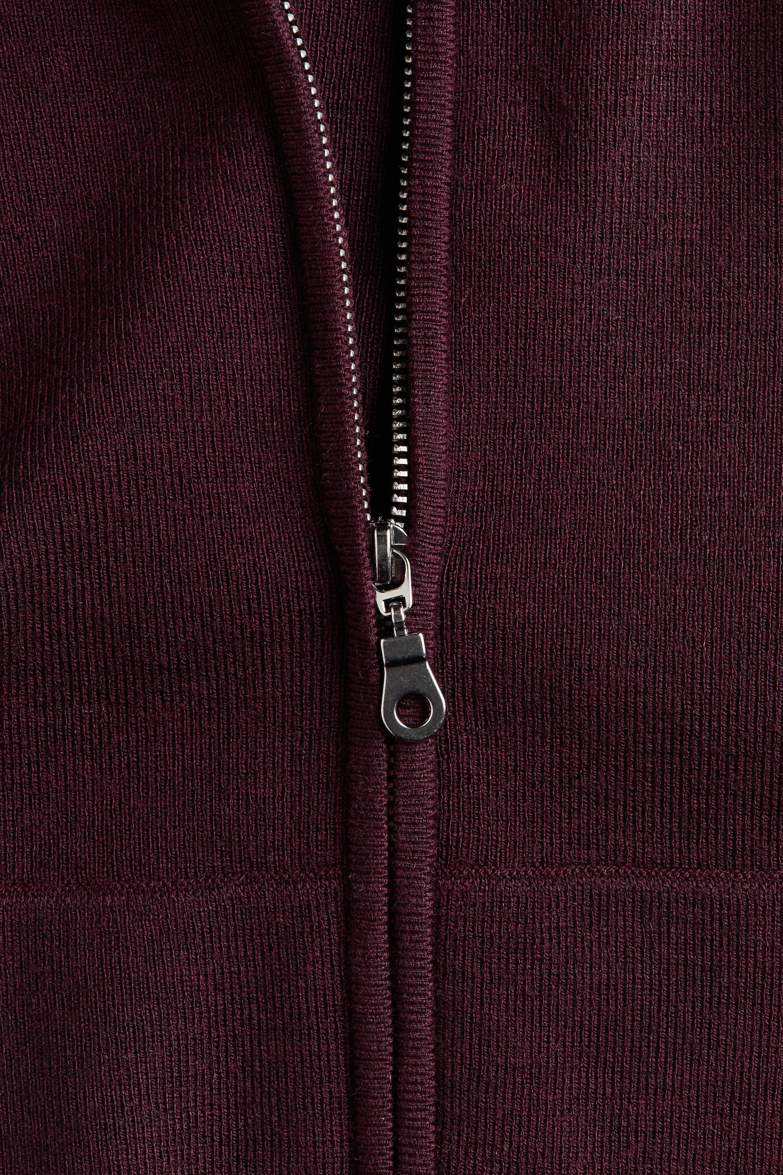 Женская куртка H&M Fine-Knit Hooded, цвет: Бордовый — фото 7