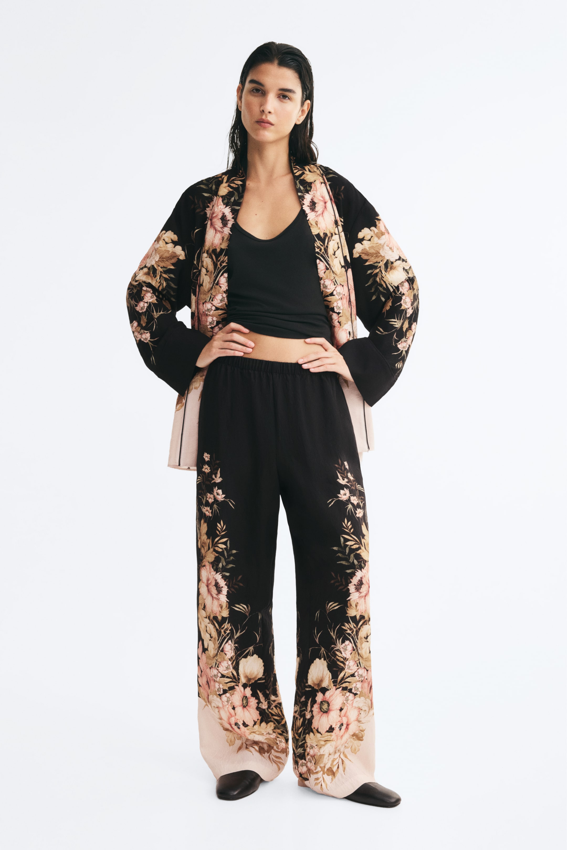 Viscose-Blend Pull-On Pants
