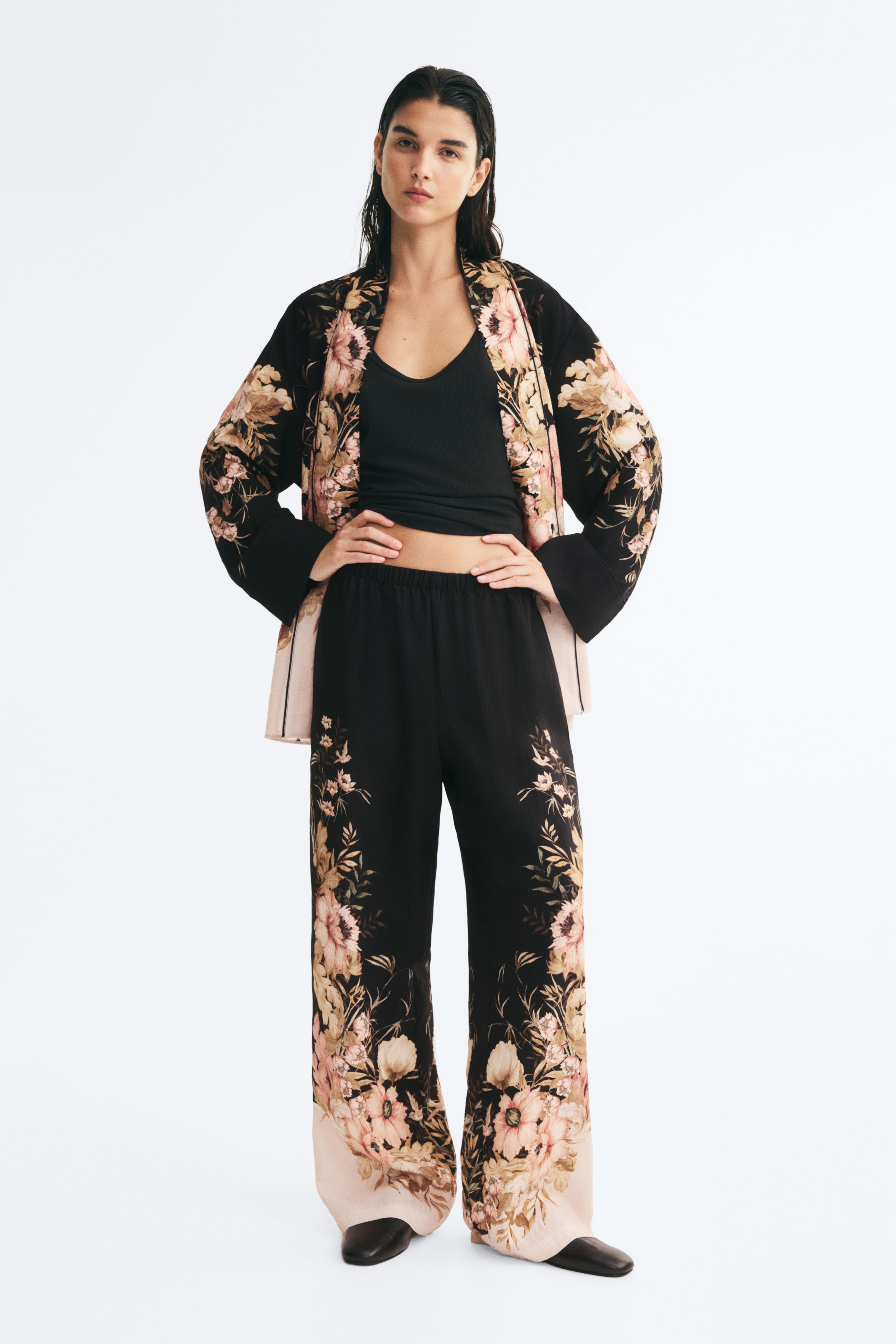 Viscose-Blend Pull-On Pants