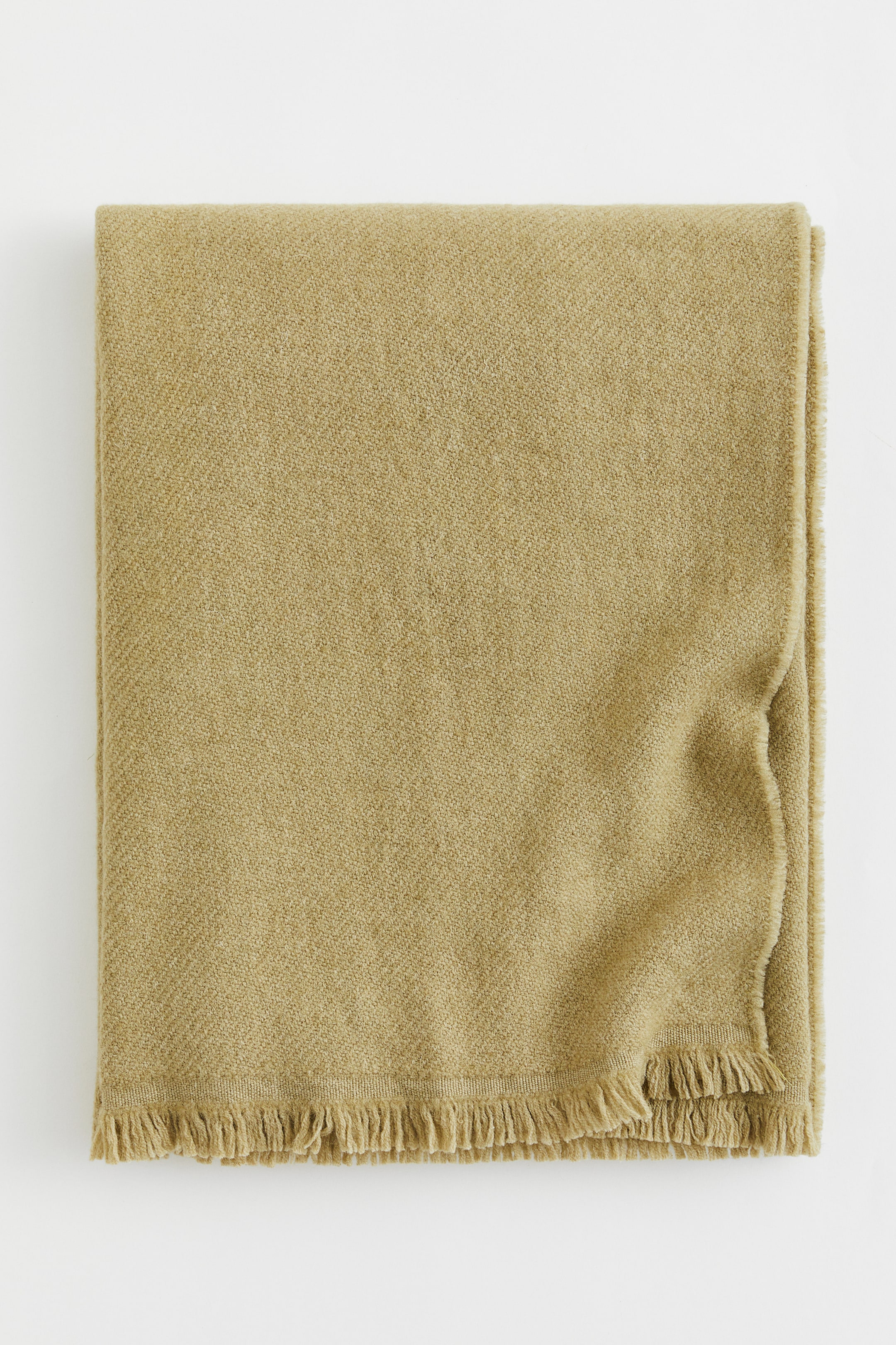 Wool blanket Light khaki green Home All H&M GB