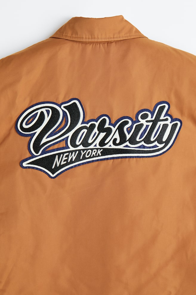 Regular Fit Padded baseball jacket - Light brown/68/Black/68 - 4