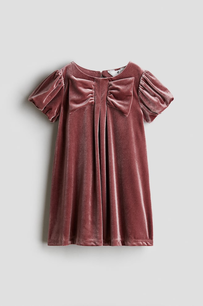 Velvet dress - Dusty pink/Black - 1