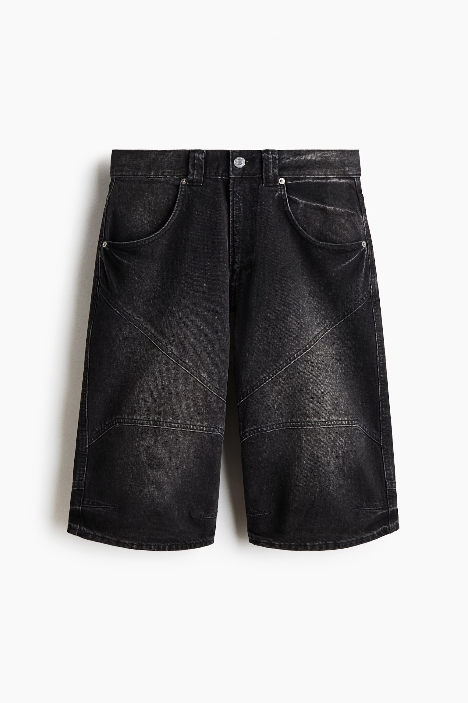 Super Baggy Denim shorts - Black/Dark denim blue/Denim grey - 1