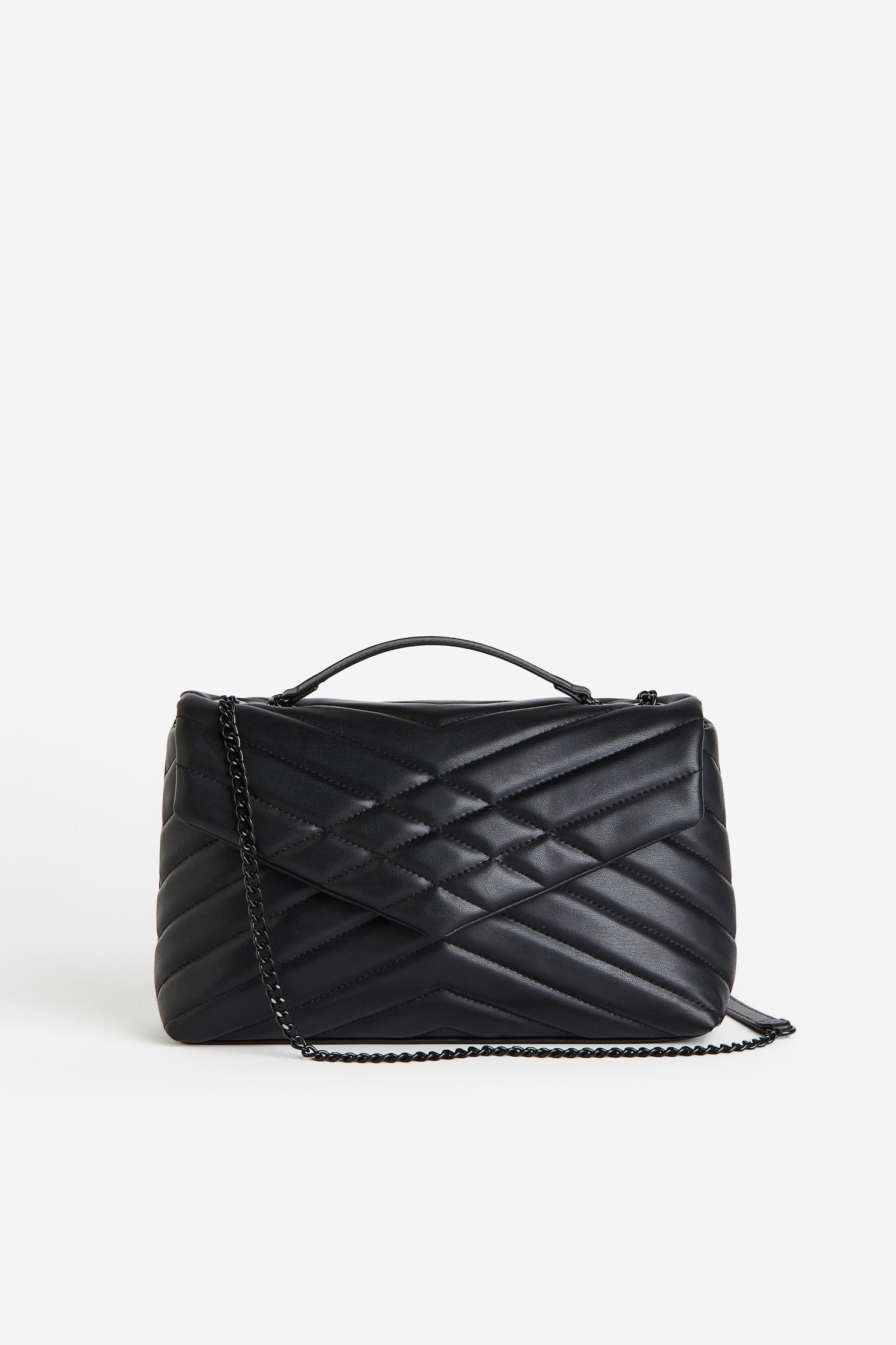 Quilted Shoulder Bag - Black - 1