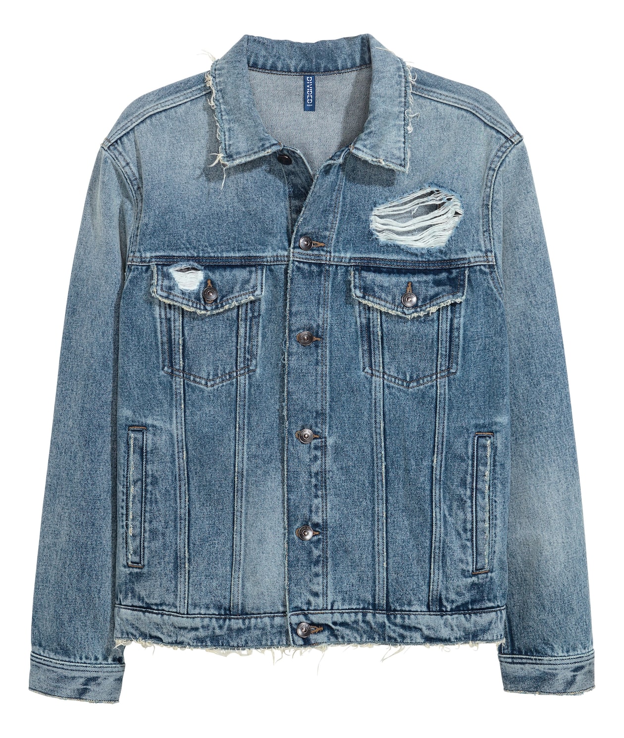 New Yorker Jeansjacke Mit Spitze Schwarz Jeansjacke Blau/New York