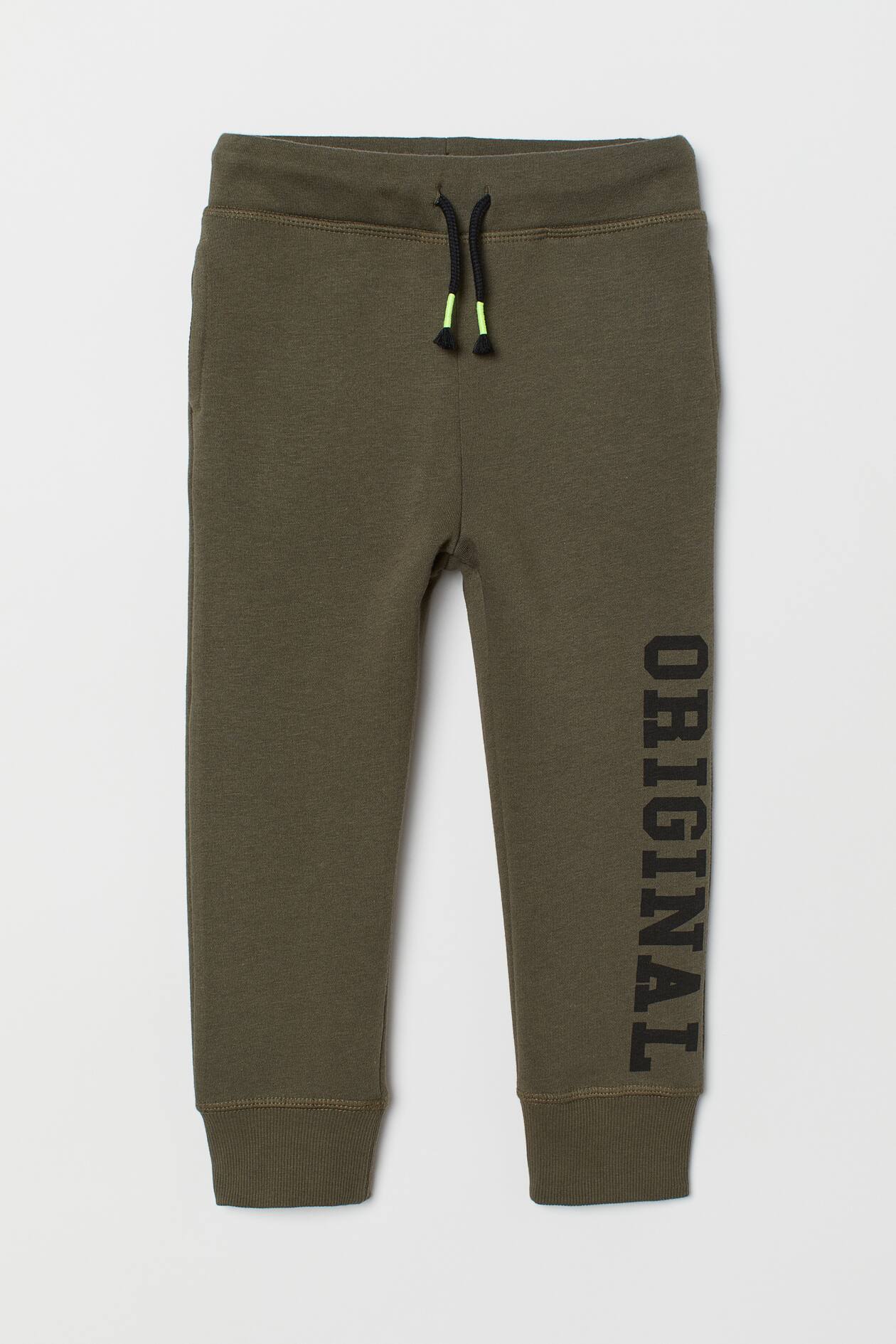 Sweatpants - Long - Khaki green - Kids | H&M US