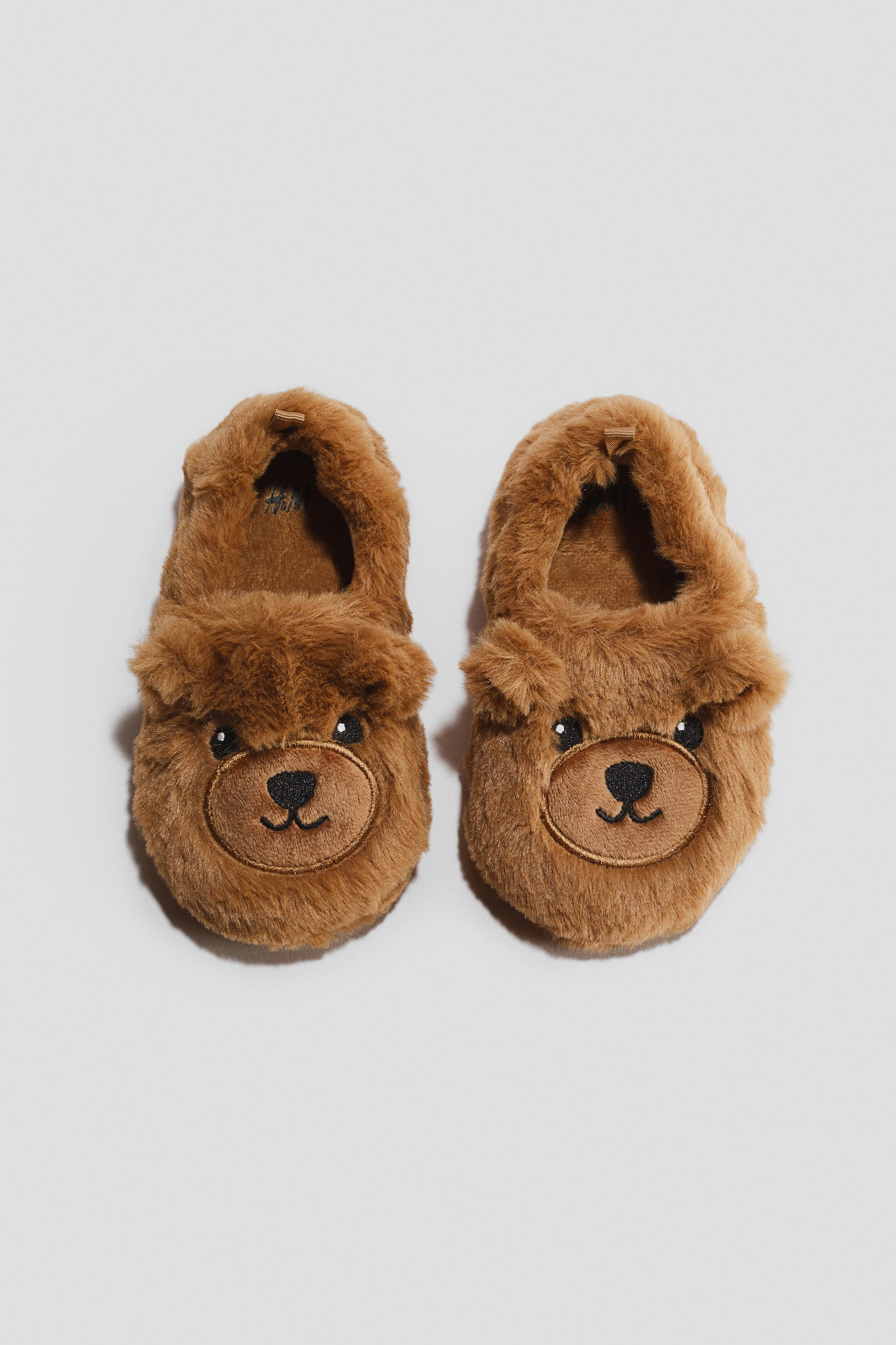 Soft appliquéd slippers - Brown/White/Bunnies/Light pink/Unicorn