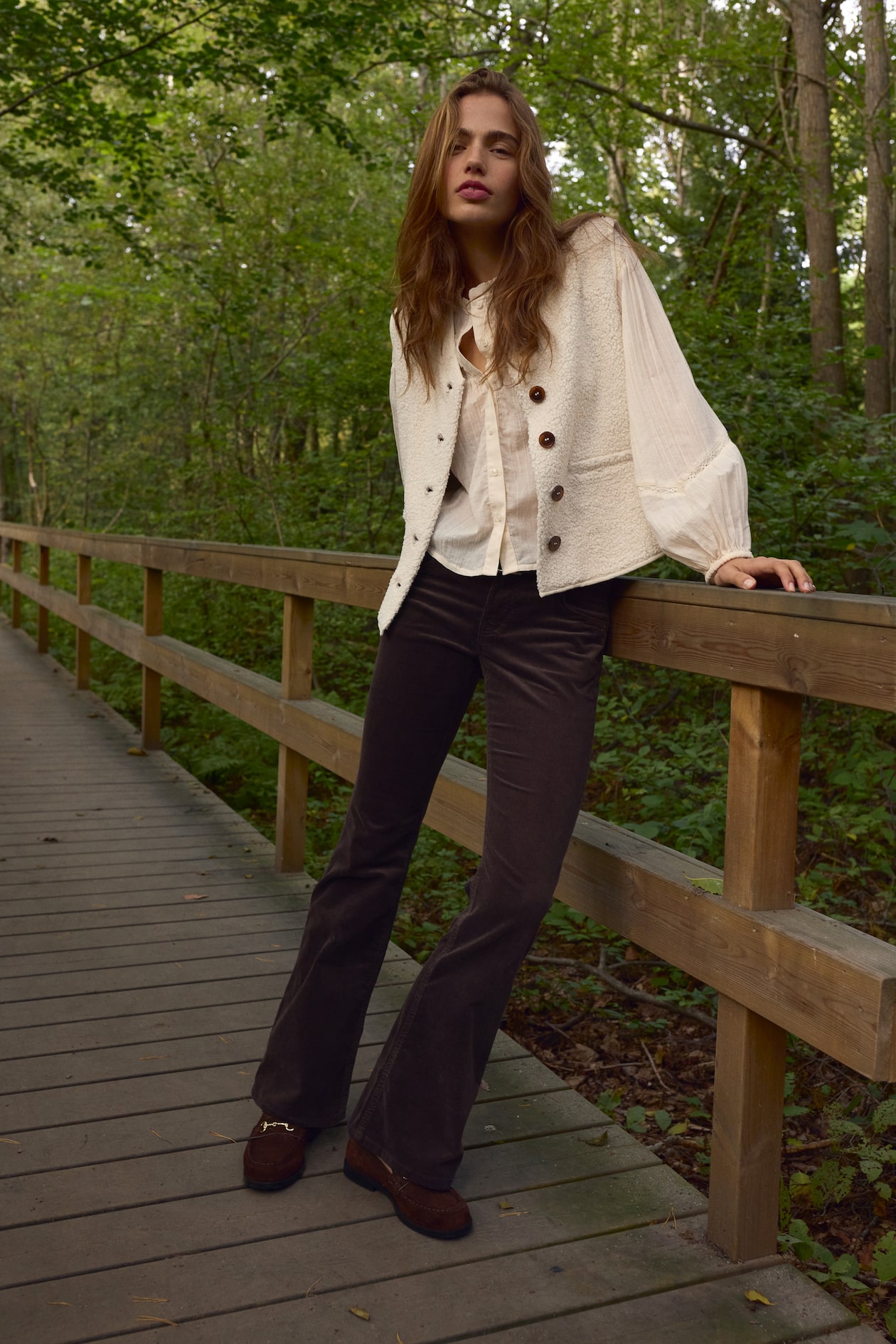Flared Corduroy Pants