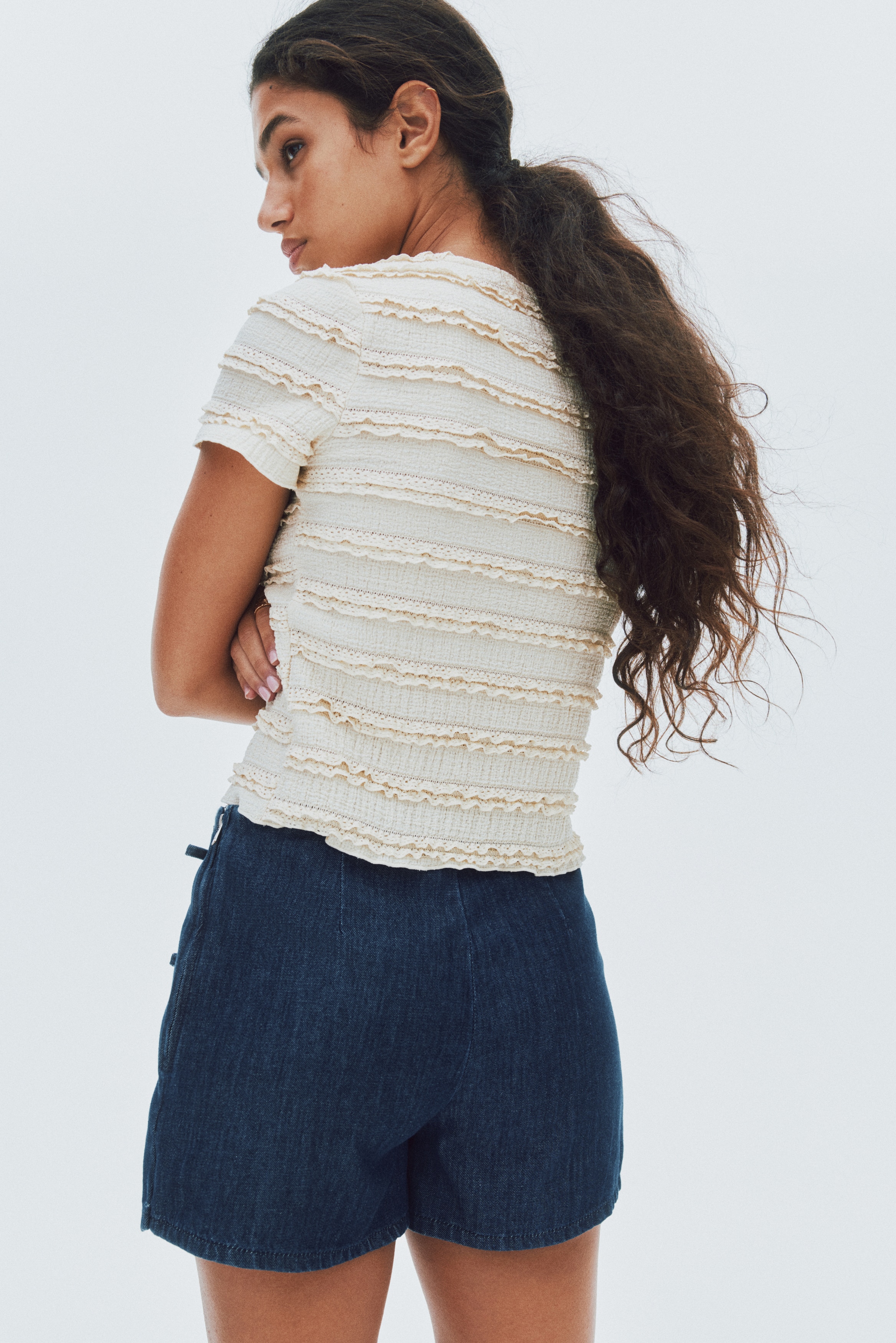 Denim skort