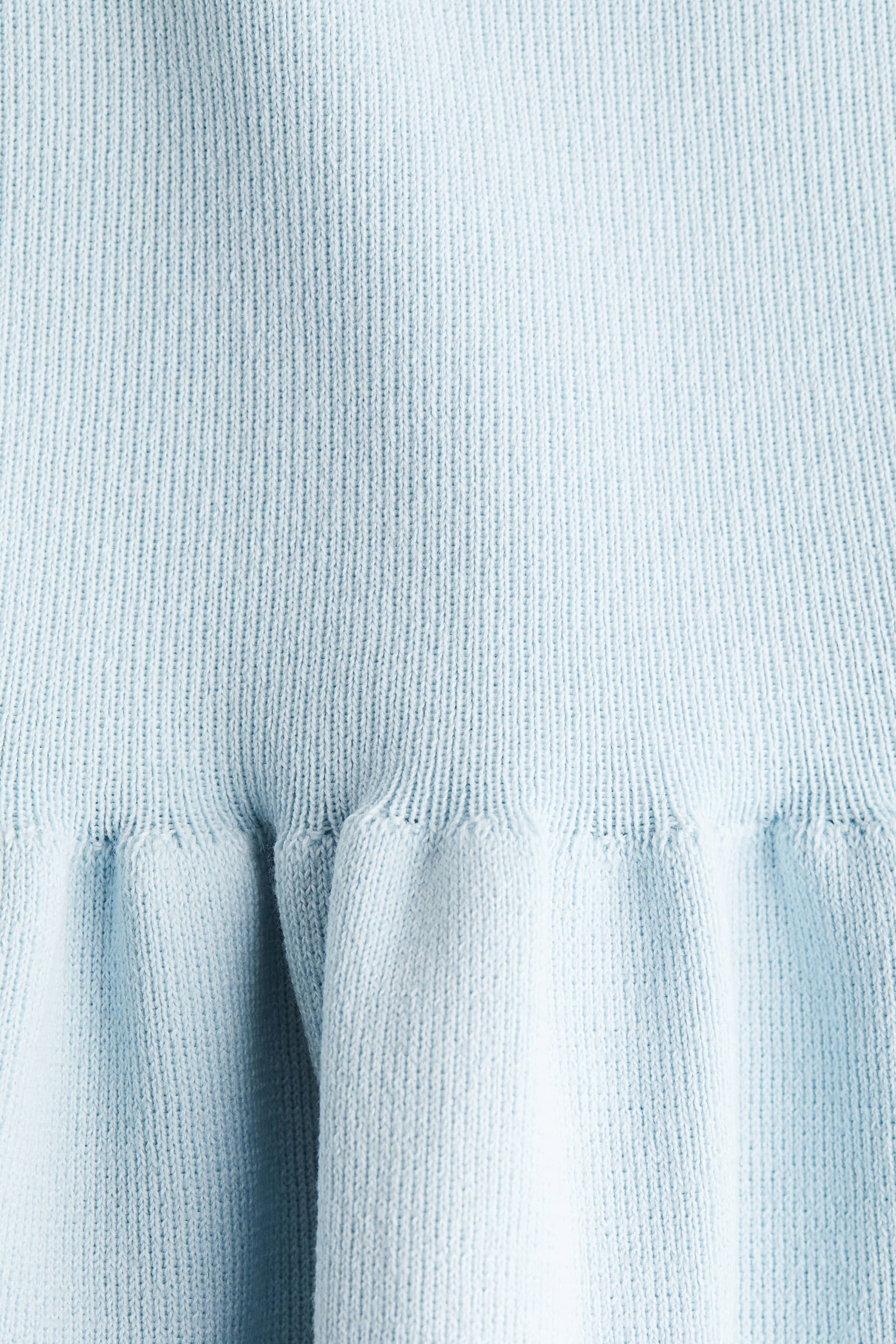 Pletený top peplum - Bleděmodrá/Černá/Krémová/Švestkově červená - 5