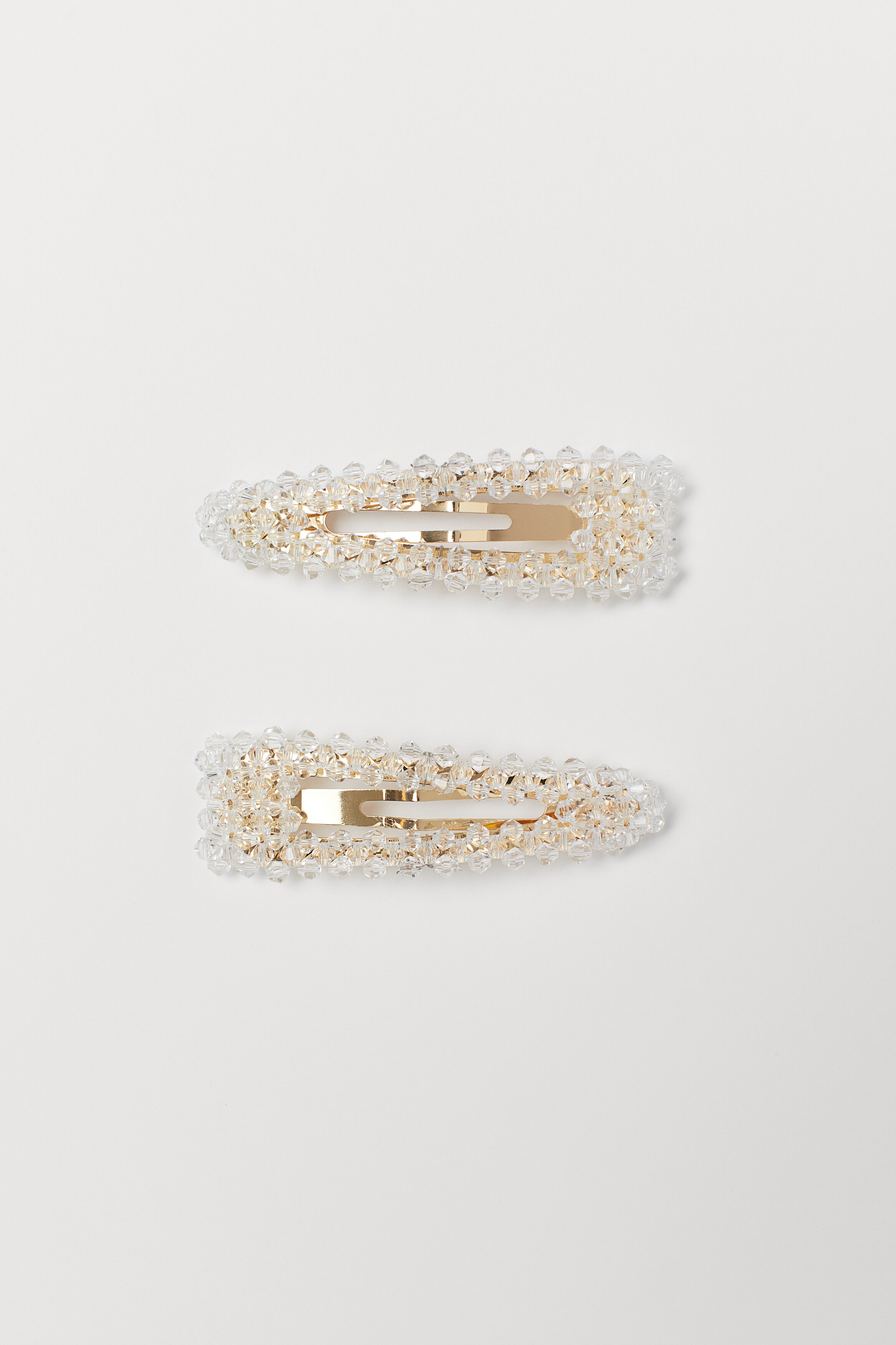 2 Haarspangen Mit Perlen & Strass – Groß, Für Damen & Mädchen, Acryl, 9,5x4,5 Cm