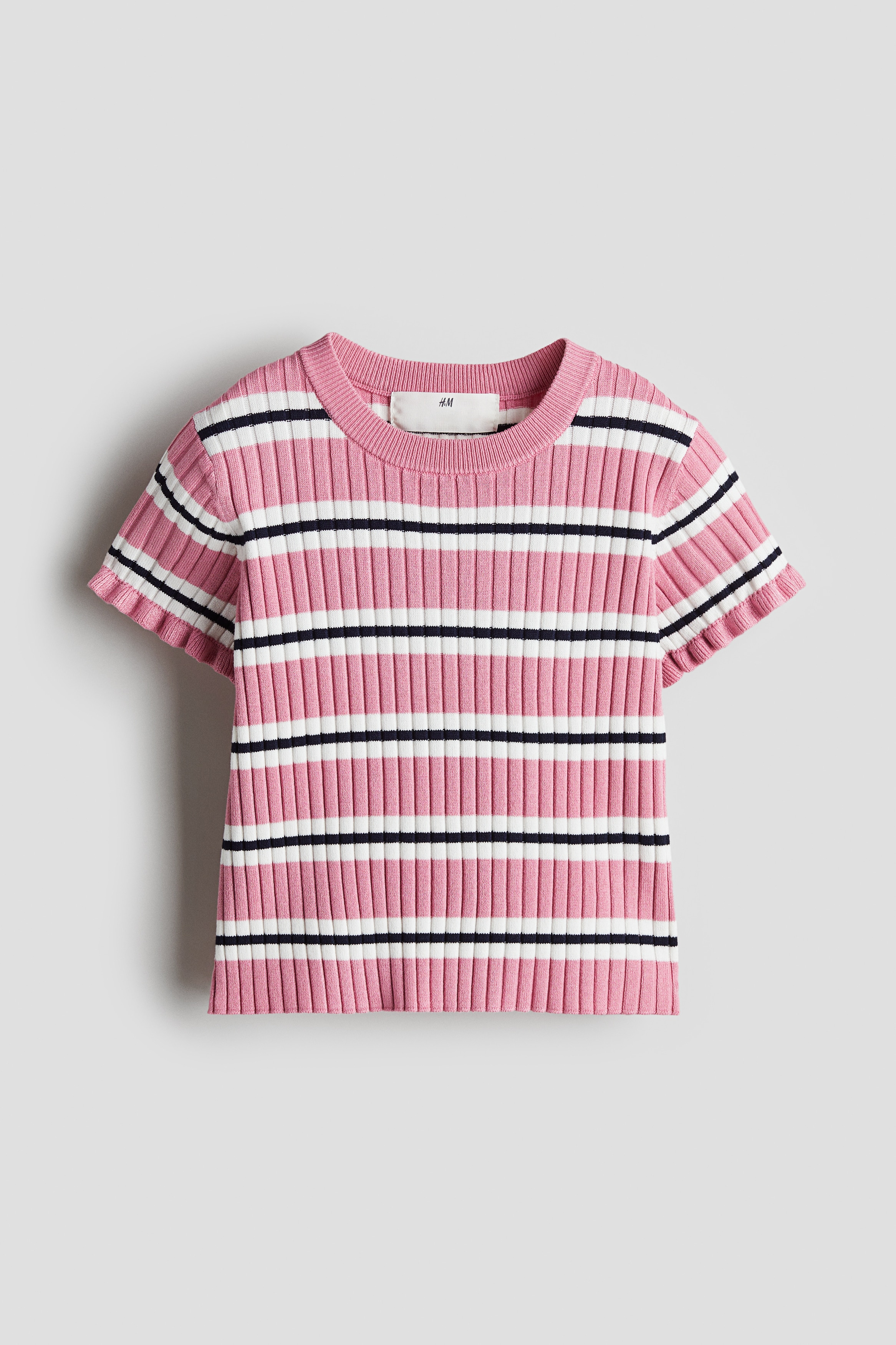 Haut Crop Top Tricoté H&M Multicolore - Taille S Juniors - Coton - Neuf Sans Étiquettes