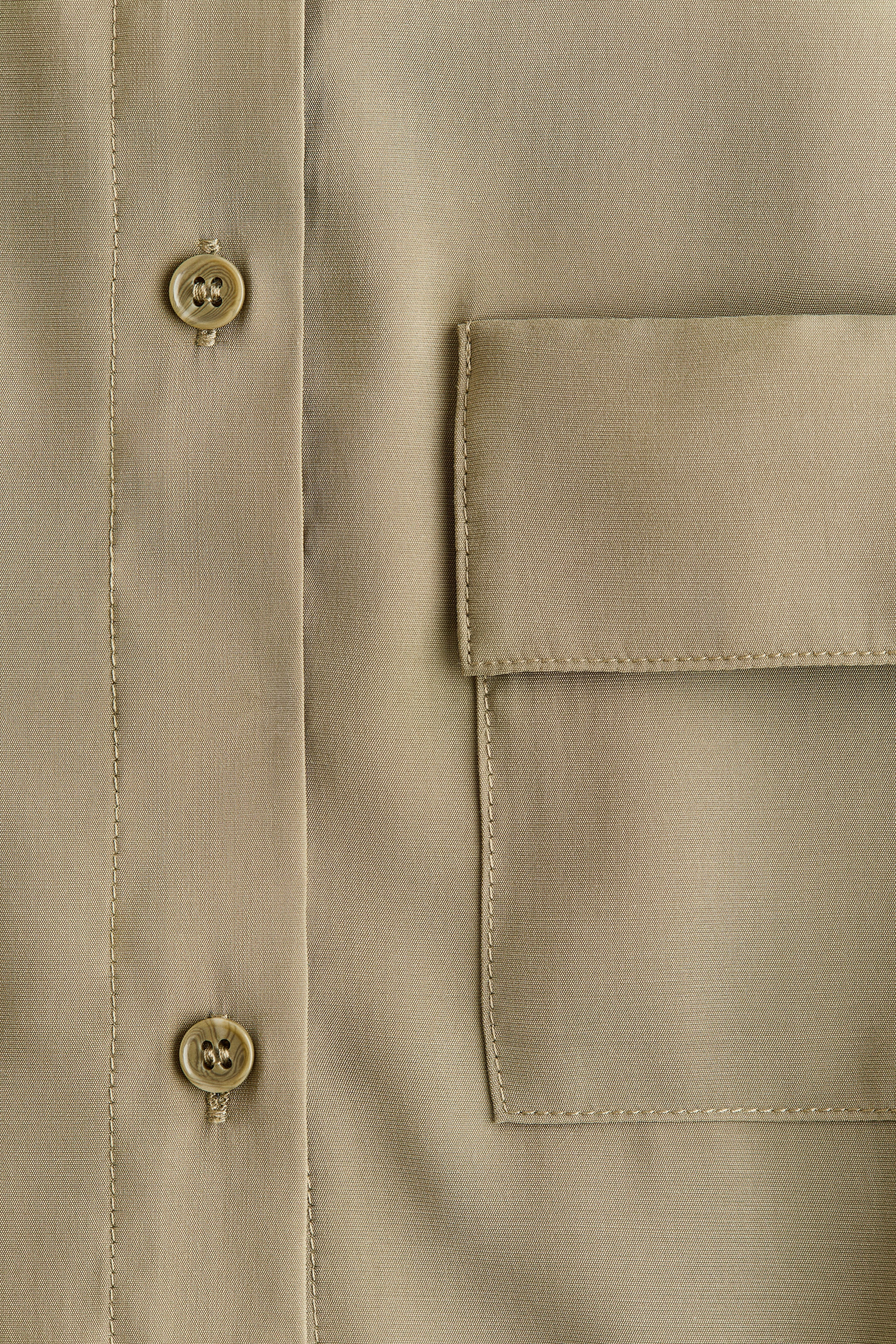 Stand-Up Collar Viscose-Blend Shirt