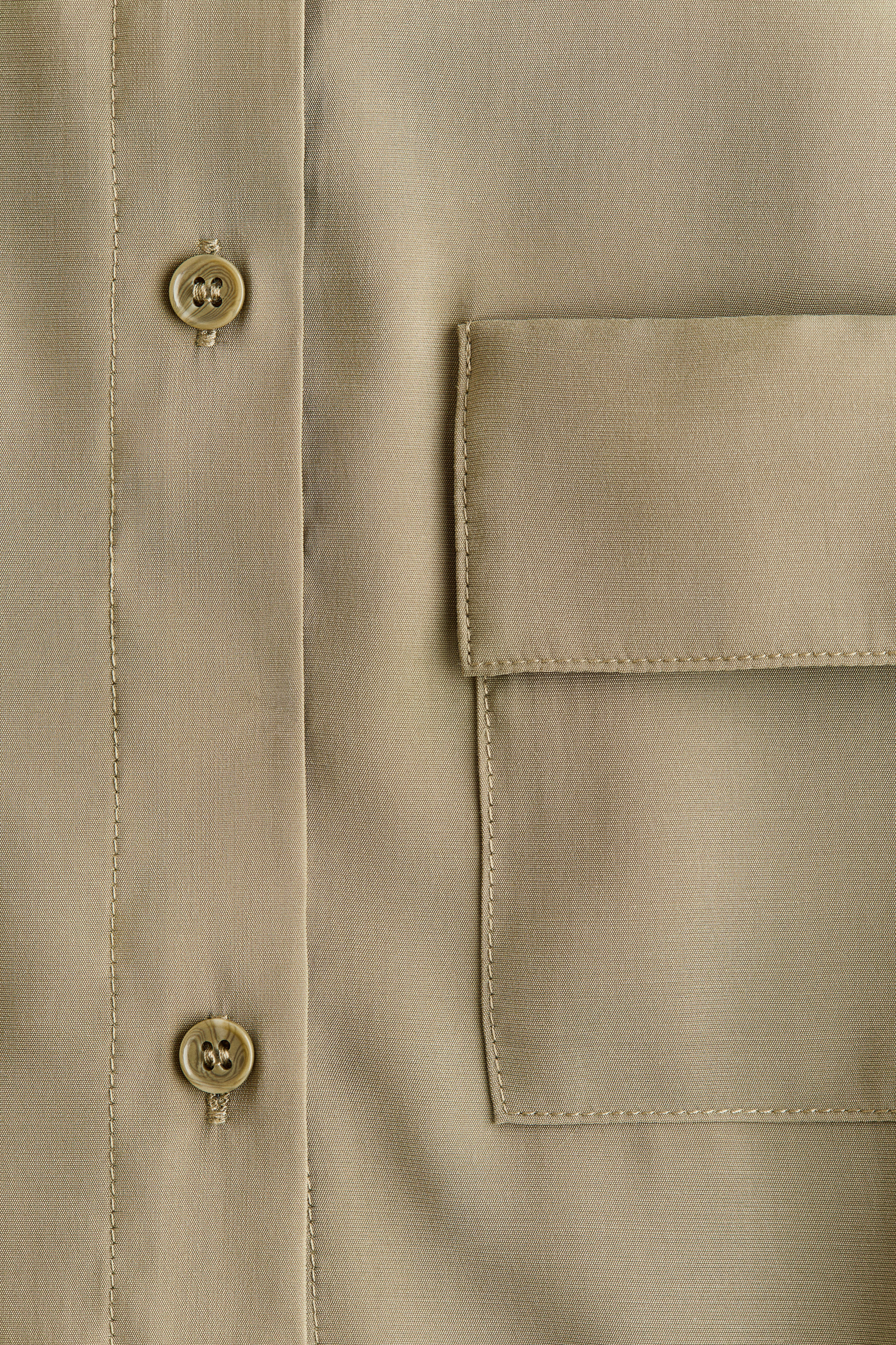 Stand-Up Collar Viscose-Blend Shirt