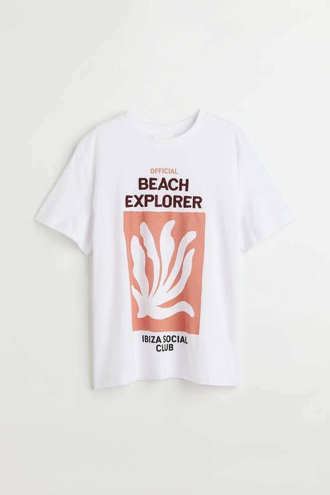 T-shirt med tryk - Hvid/Beach Explorer/Hvid/California/Hvid/Paris/Hvid/Les Jardins/dc/dc - 2