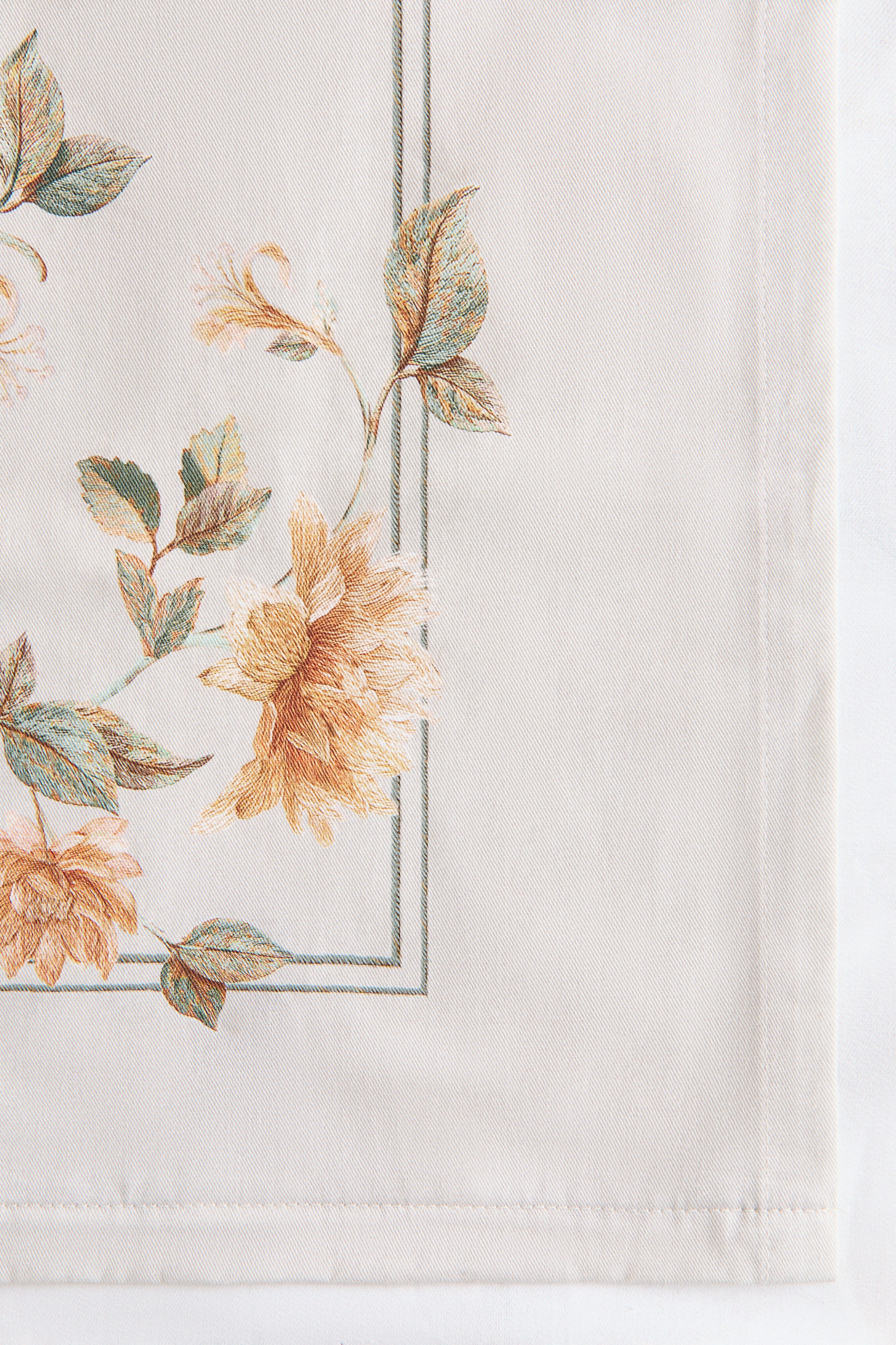 Floral Cotton Twill Tablecloth
