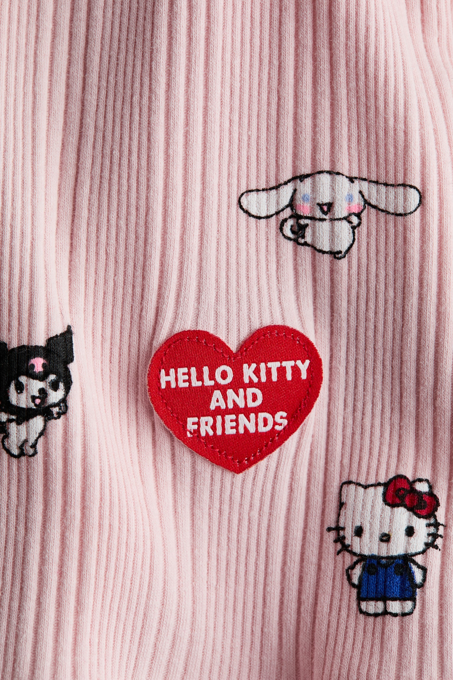 Haut côtelé et imprimé - Rose clair/Hello Kitty - 2