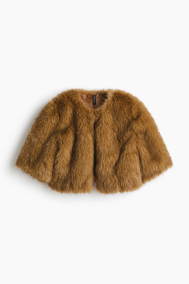 Cropped jacket - Dark beige - 1