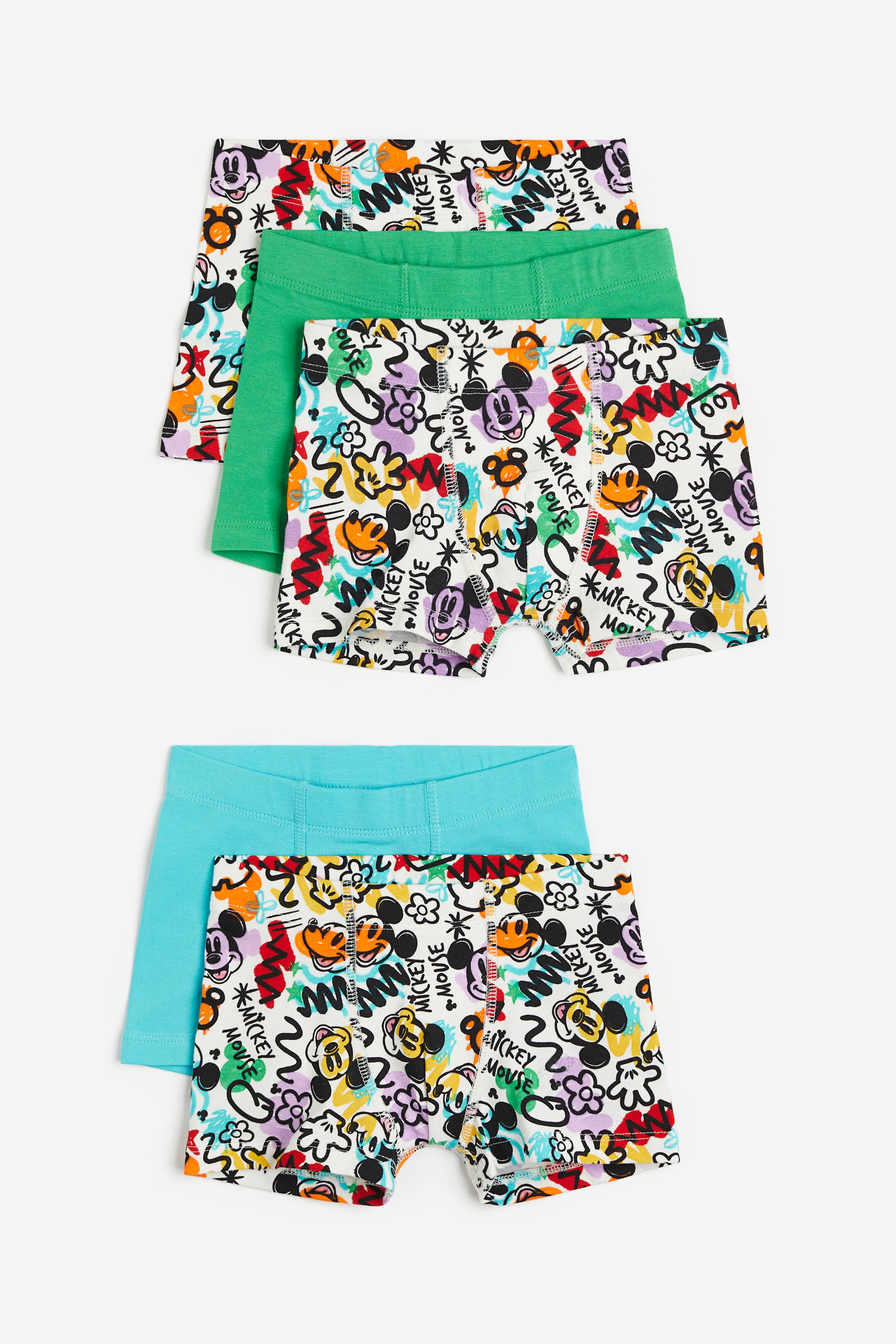 查看大圖: 5件入四角褲 - 亮綠色/米老鼠 - Kids | H&M 1