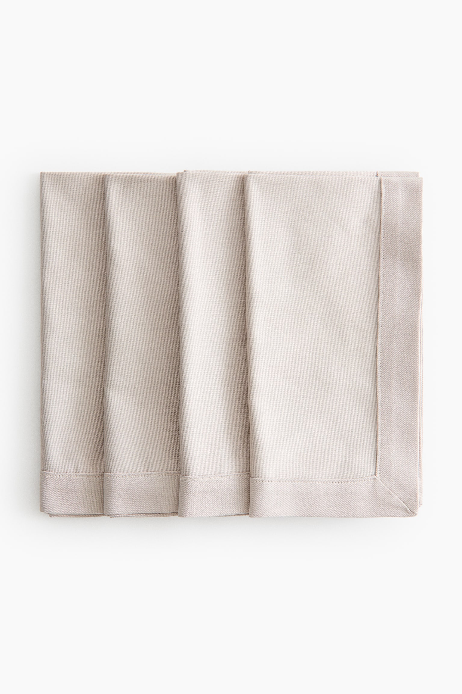 4-Pack Damask Napkins - Light taupe/Dusty yellow