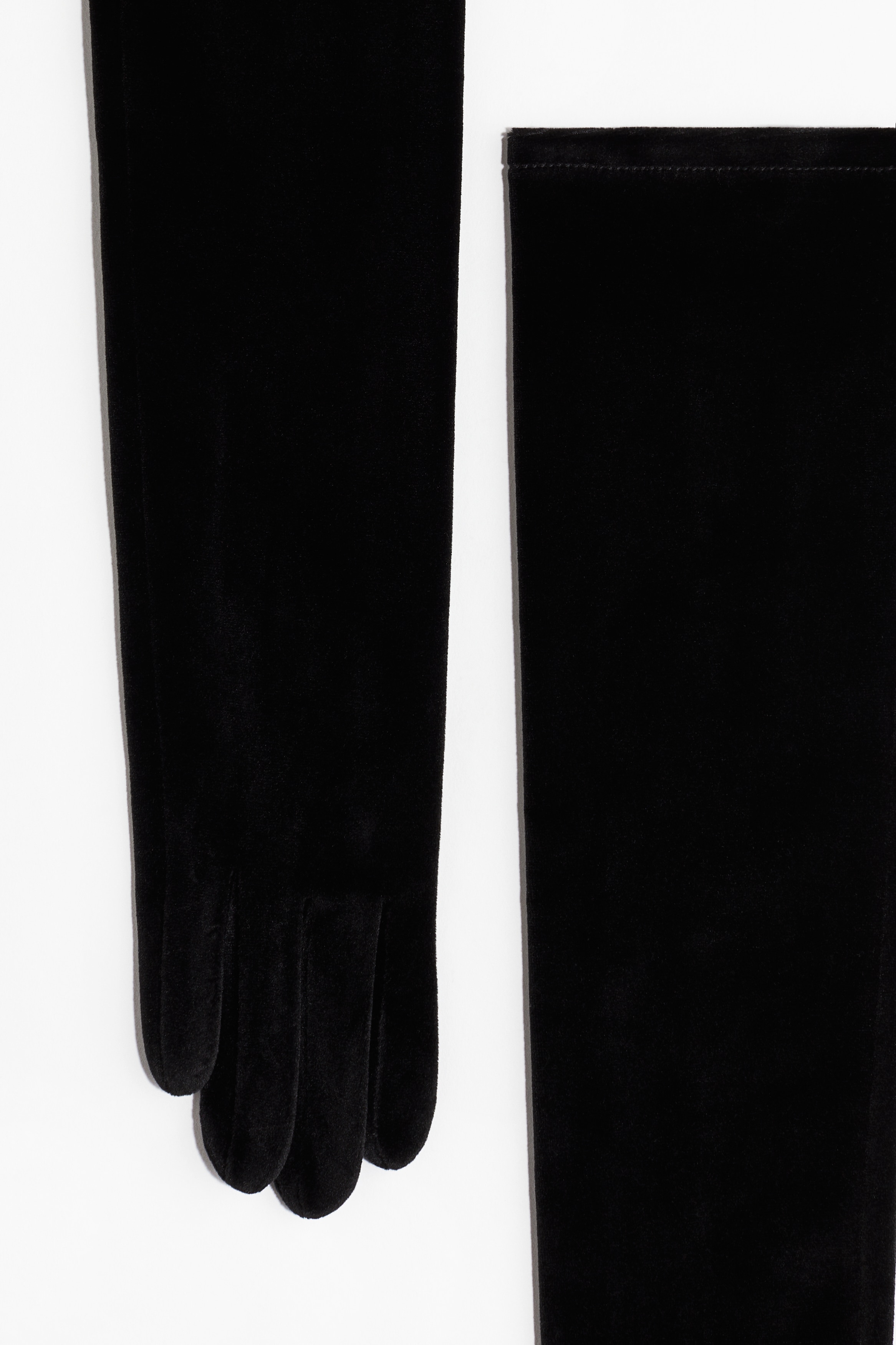 Long Velour Gloves