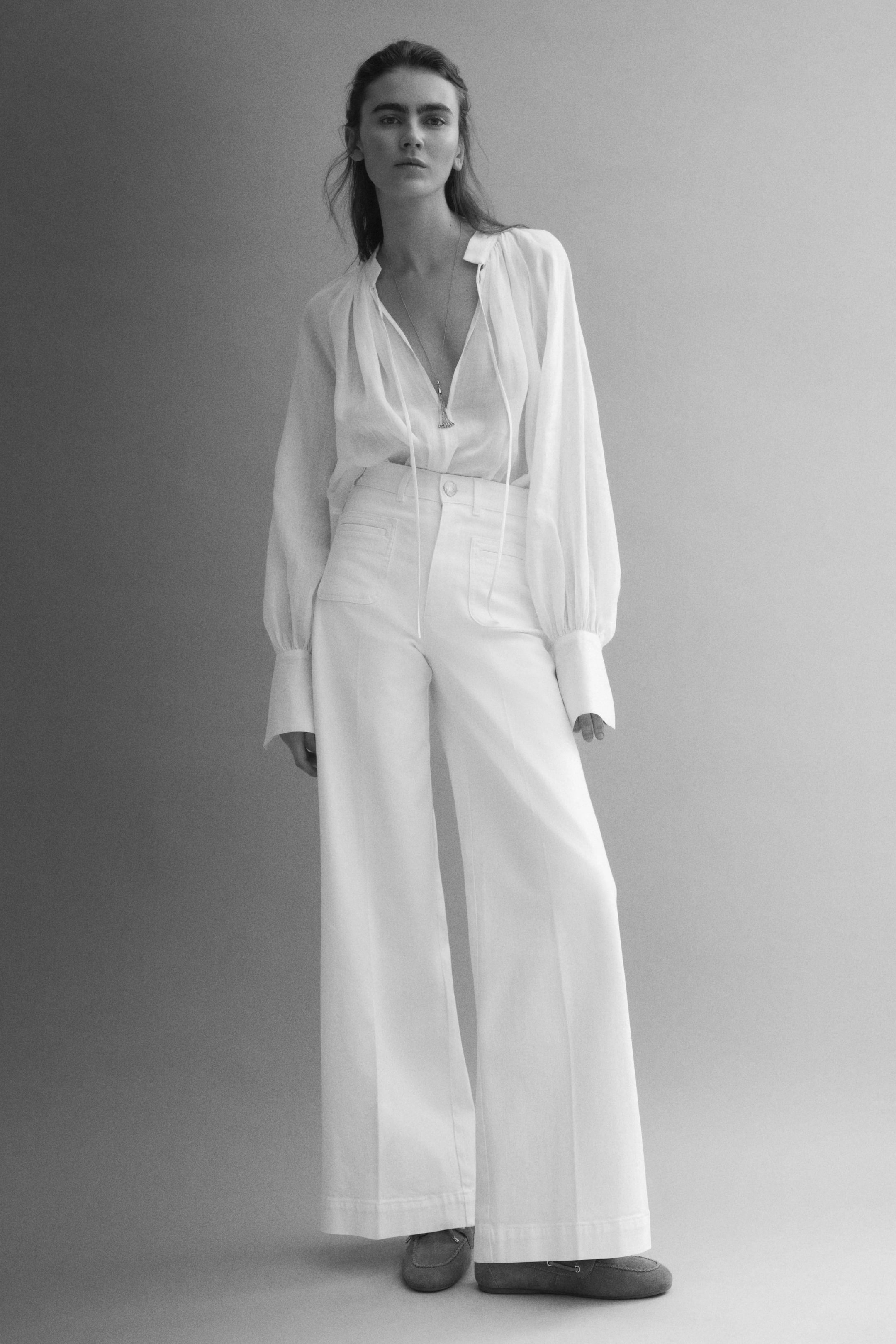 View larger image: Wide High Jeans - White - Ladies | H&M 1