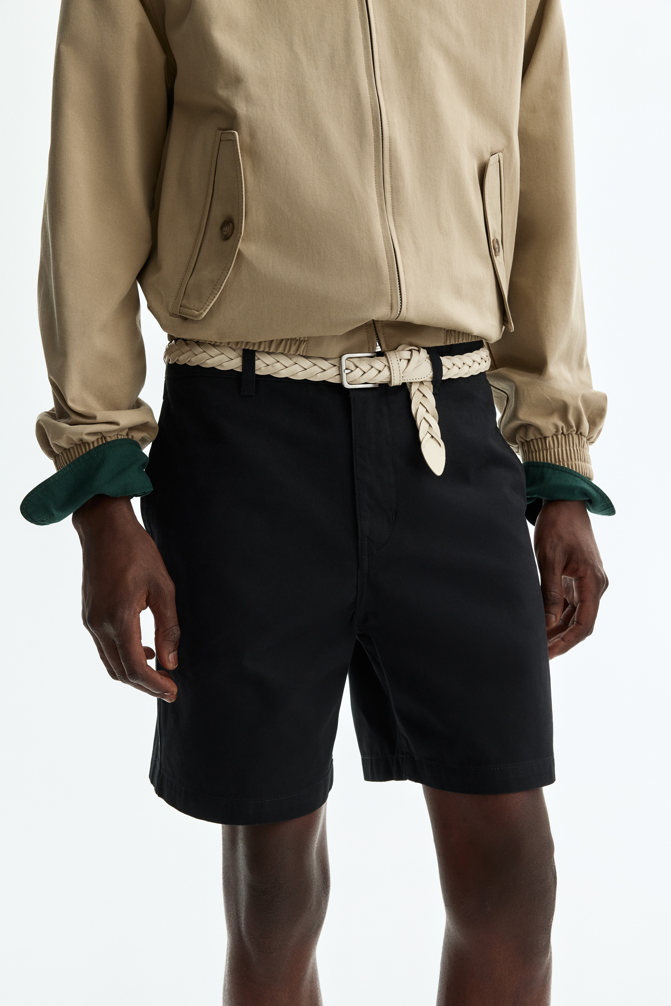 Relaxed Fit Chino shorts - Black/Khaki green/White/Beige