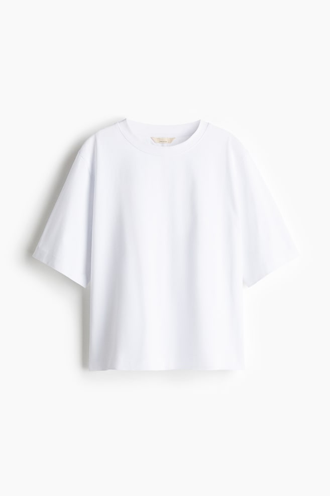 Pima Cotton T-Shirt - White - 1