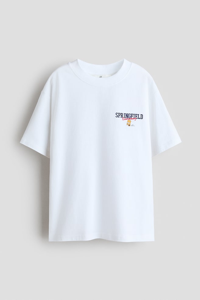 Printed T-shirt - White/The Simpsons/White/The Simpsons/White/Spider-Man/Light dusty blue/SpongeBob/Blue/SpongeBob SquarePants/Light blue/Minecraft/Grey/SpongeBob SquarePants - 1