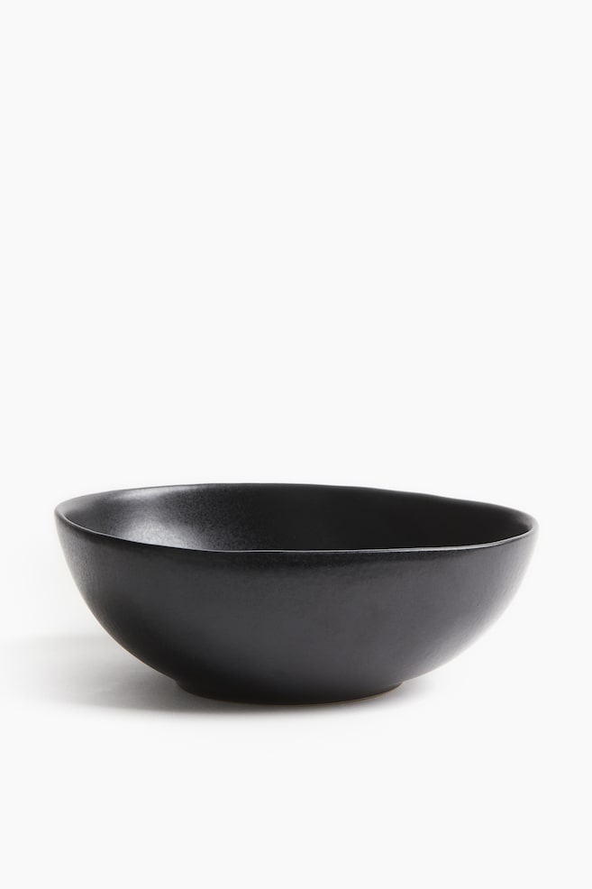 Large Stoneware Serving Bowl - Charcoal gray - 1