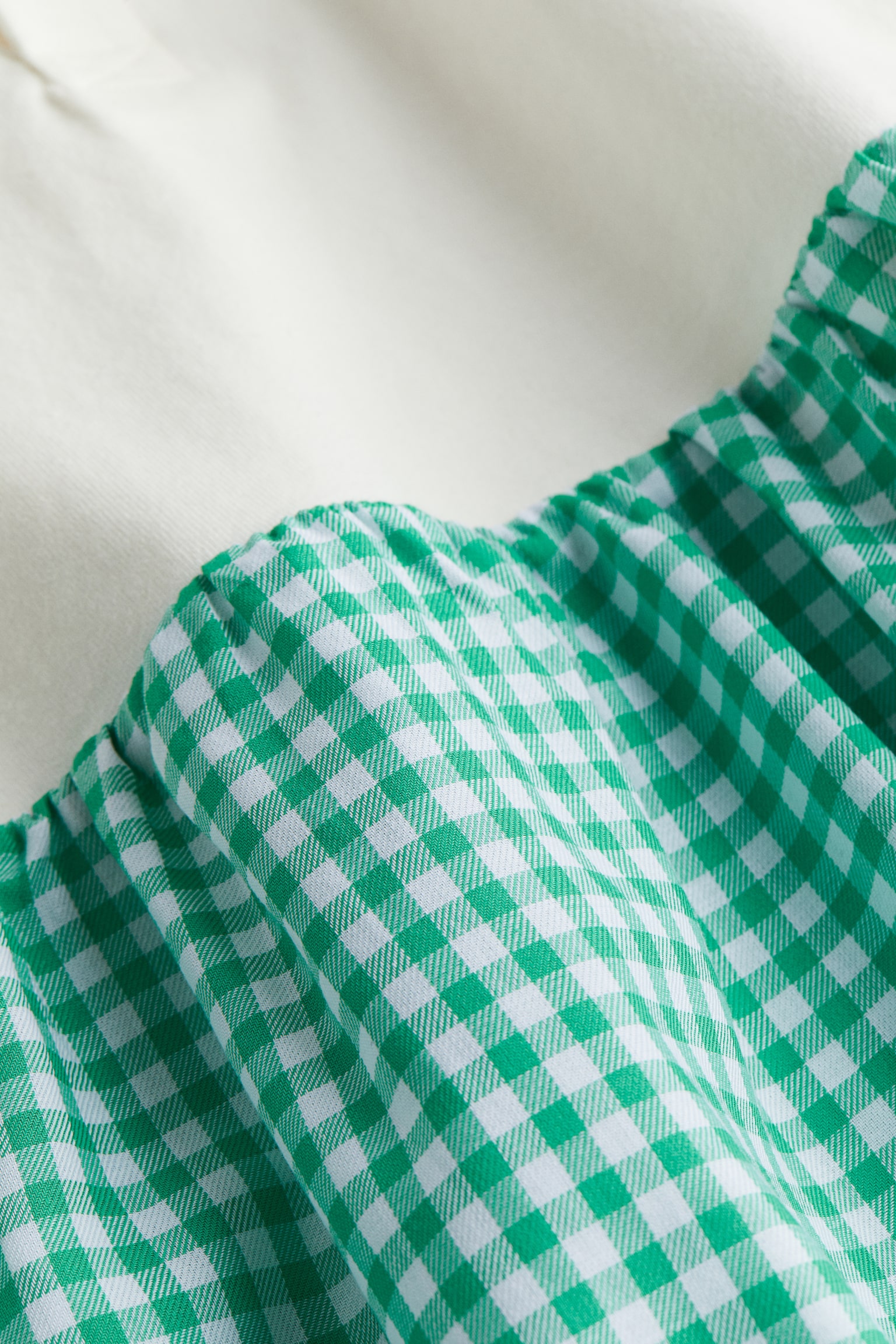 Cotton school dress - White/Green checked/White/Blue checked/White/Red checked - 4