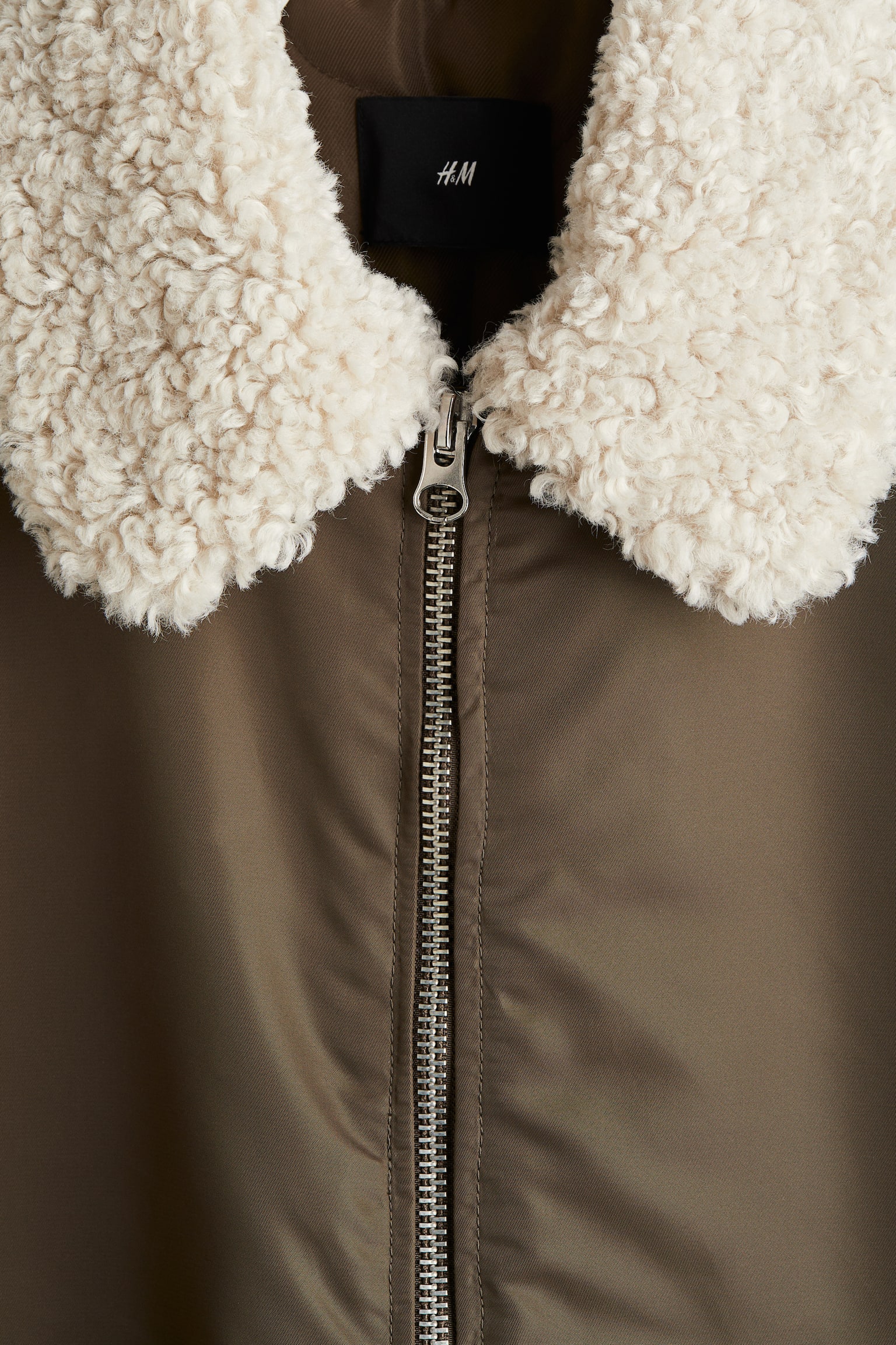 ז'קט בומבר מניילון Loose Fit - אפור עכבר כהה/כחול כהה - 4