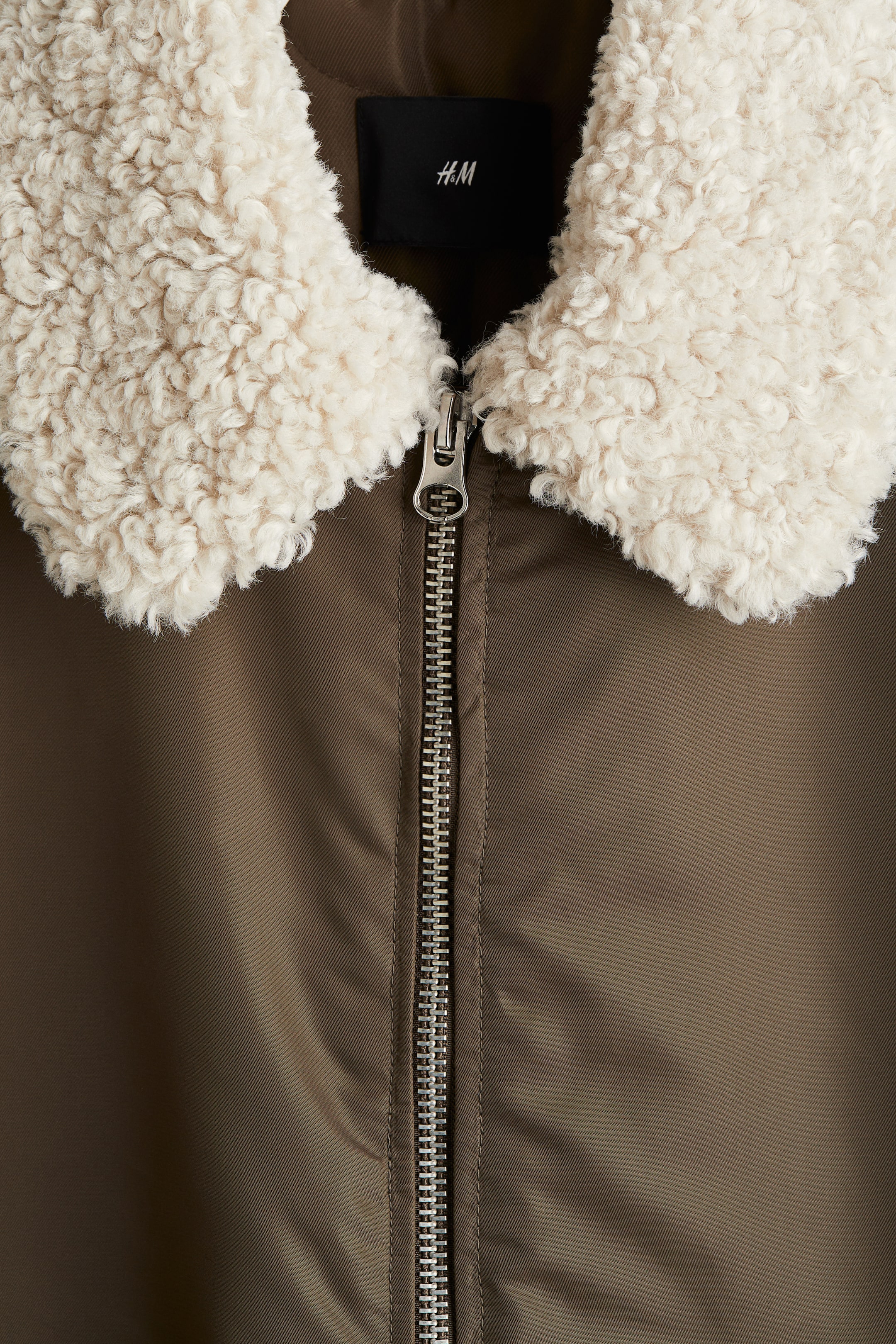 View larger image: Loose Fit Nylon bomber jacket - Dark mole - Men | H&M GB 8