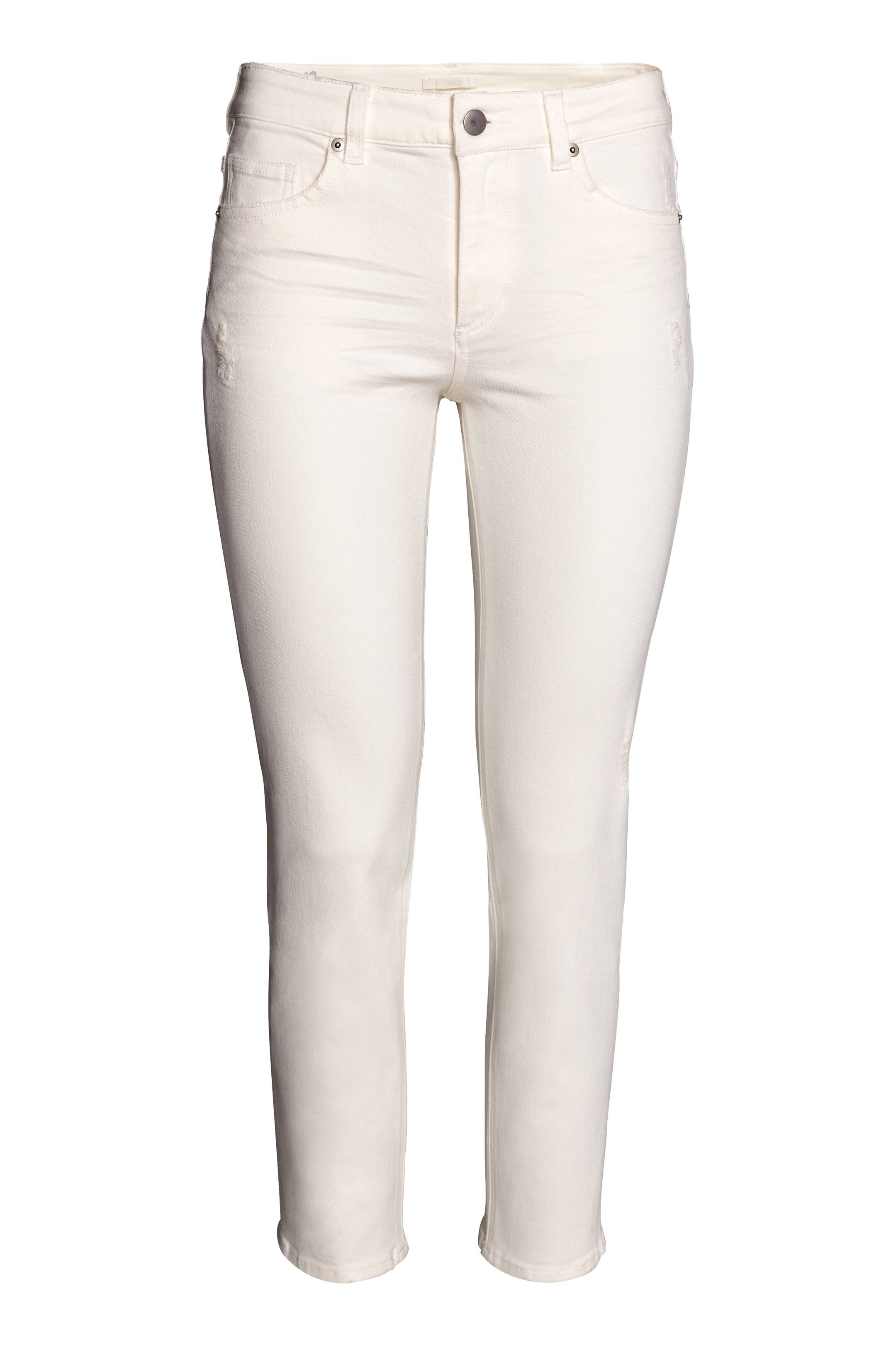 Visualizza immagine più grande: Slim Cropped Regular Jeans - Bianco naturale - DONNA | H&M IT 1