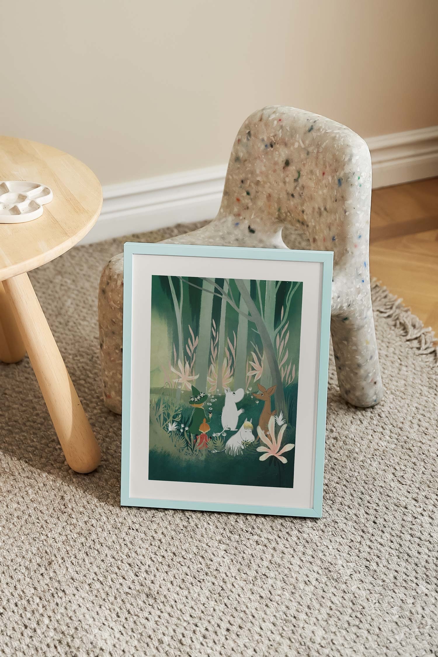 Moomin Friends In The Woods Poster - Marrone